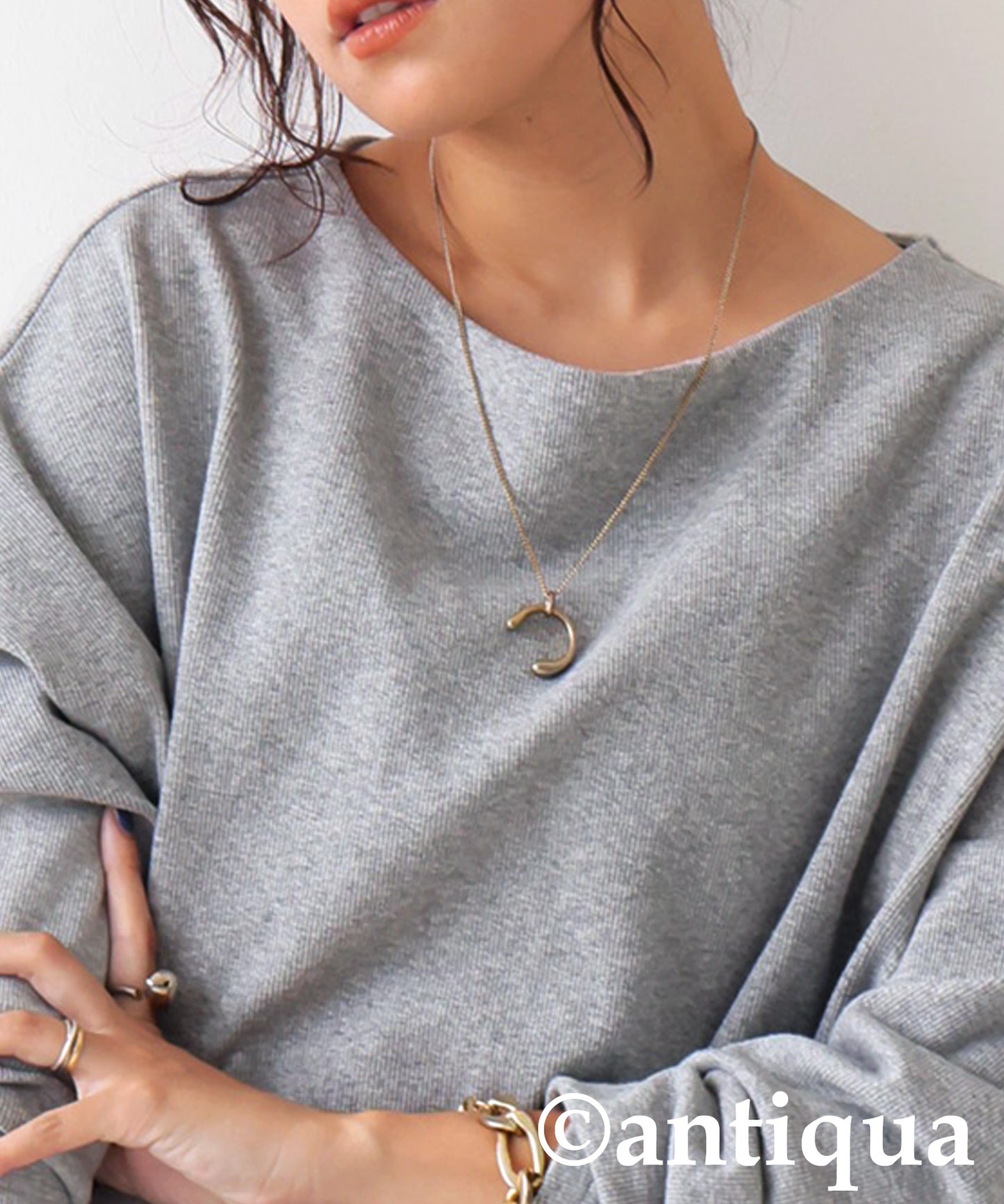 Cocoon Rib Tops Long Sleeve Ladies