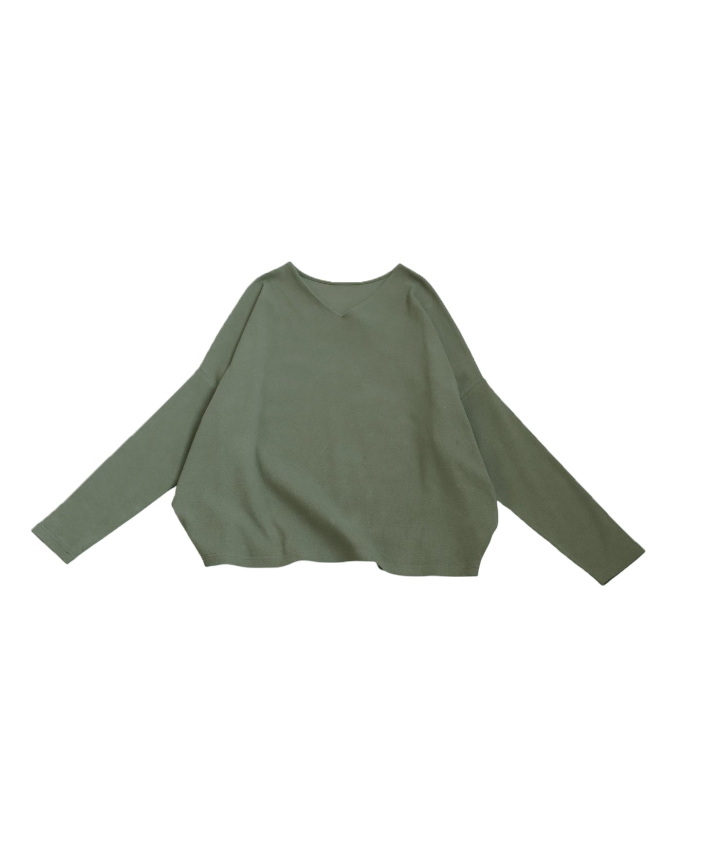 Cocoon Rib Tops Long Sleeve Ladies