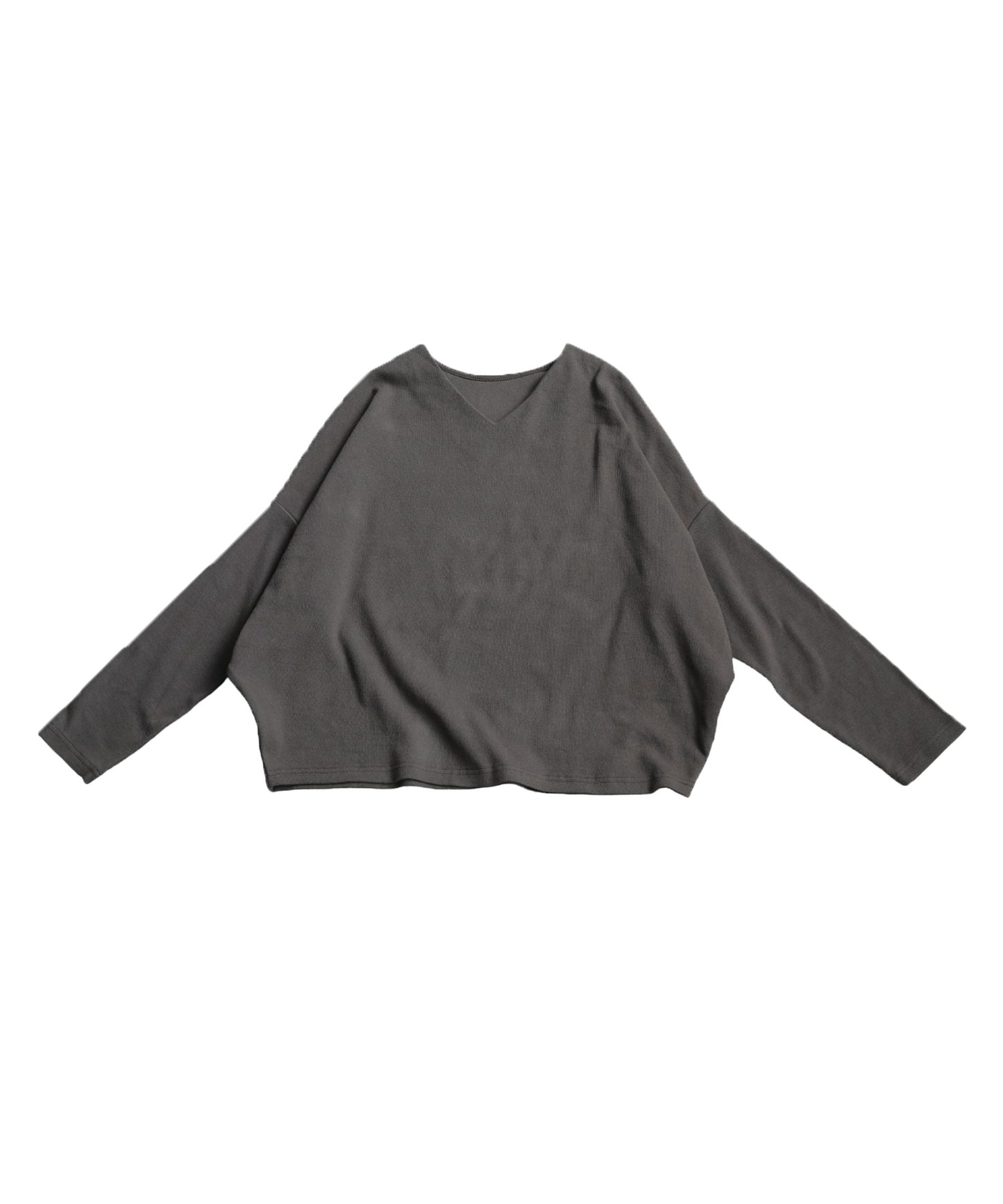 Cocoon Rib Tops Long Sleeve Ladies