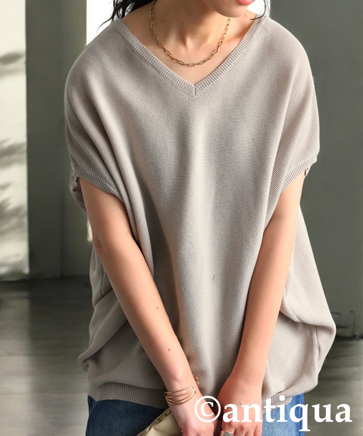 V-Neck Dolman Knit Ladies