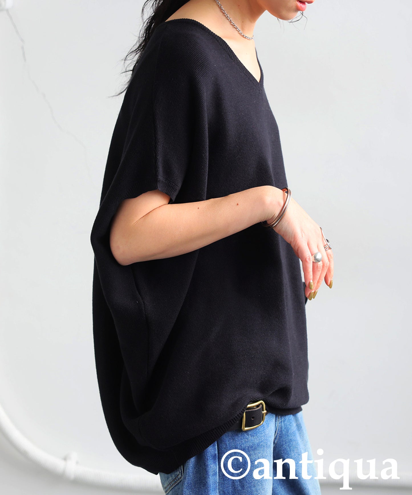 V-Neck Dolman Knit Ladies