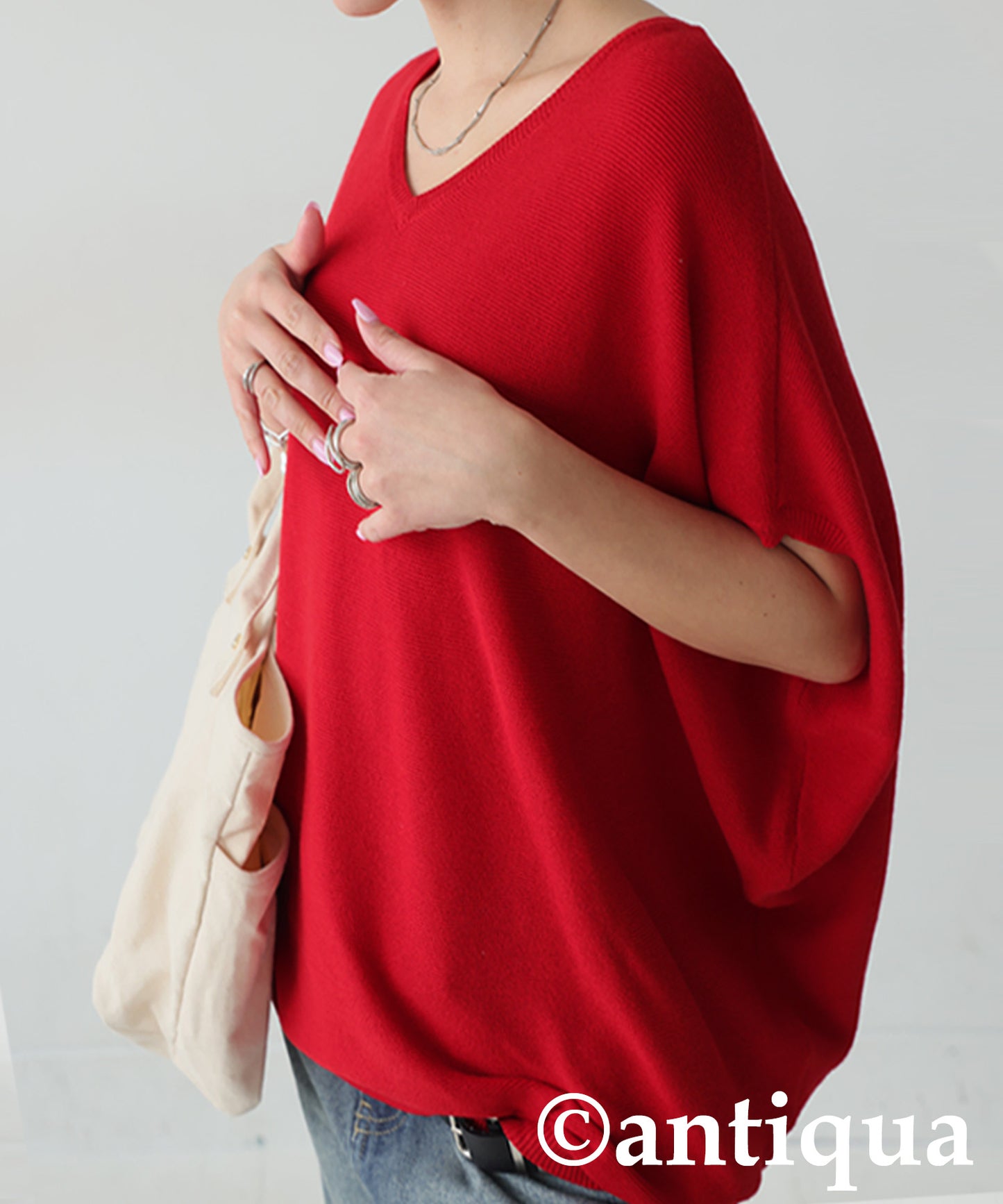 V-Neck Dolman Knit Ladies