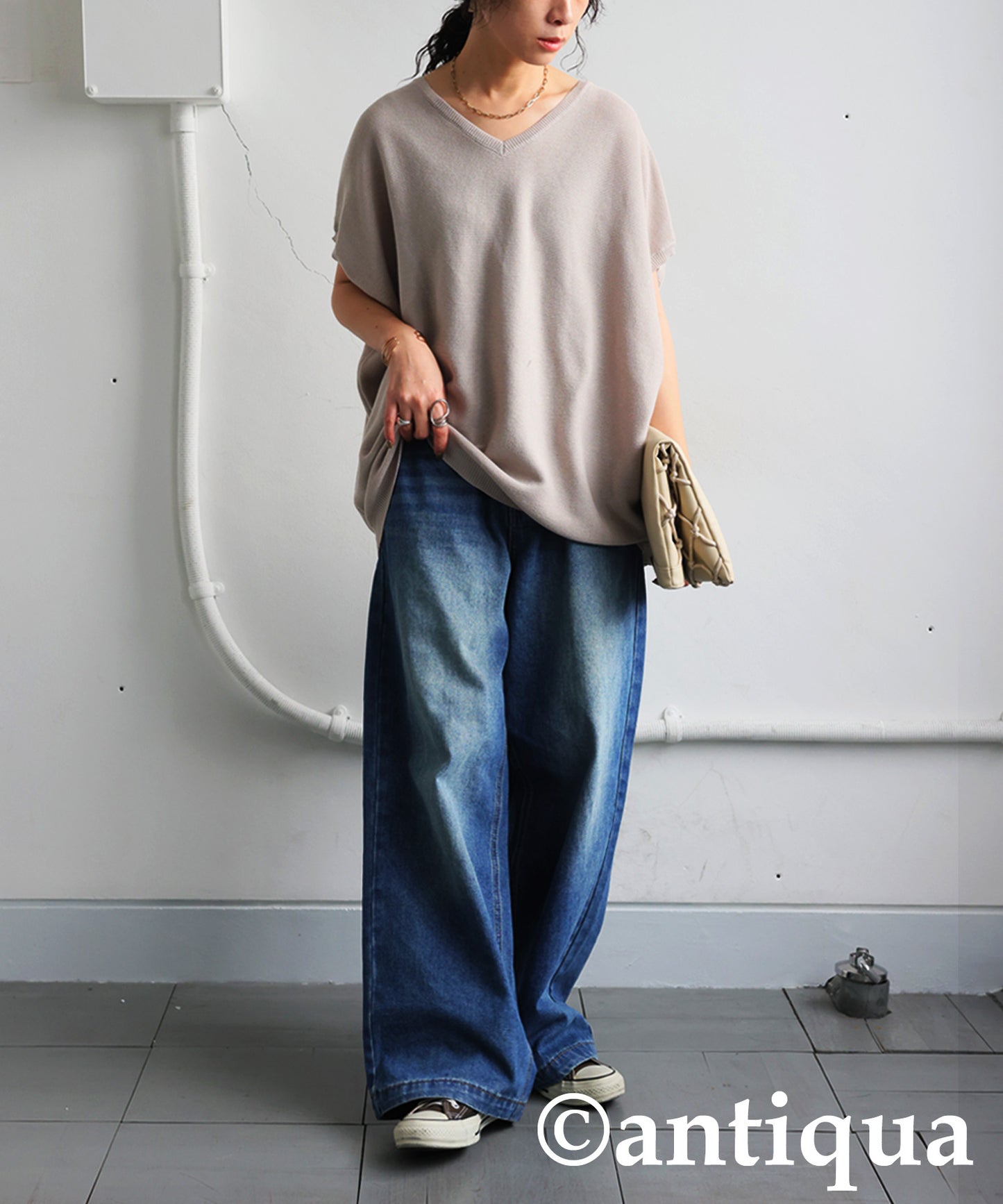 V-Neck Dolman Knit Ladies