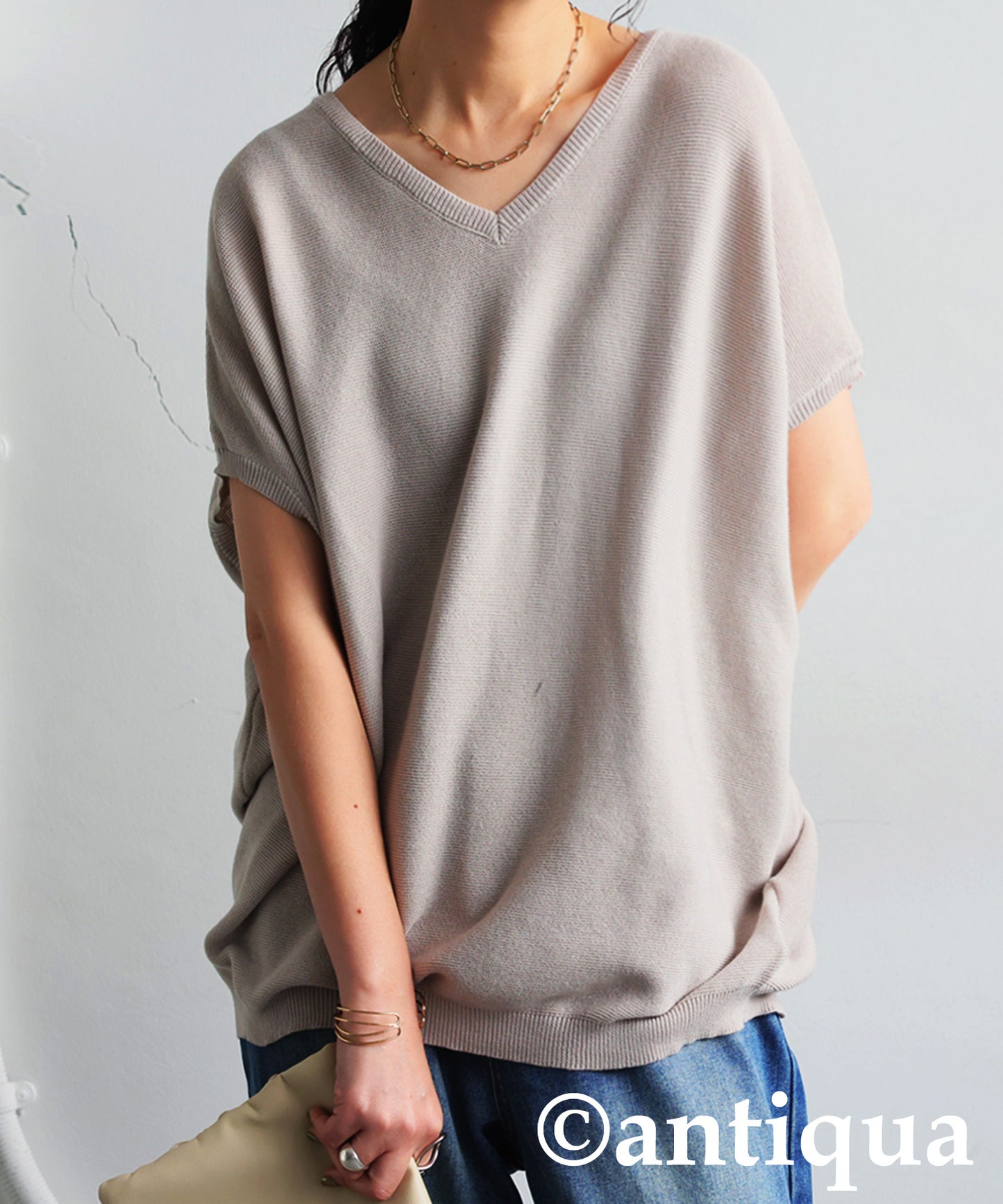 V-Neck Dolman Knit Ladies