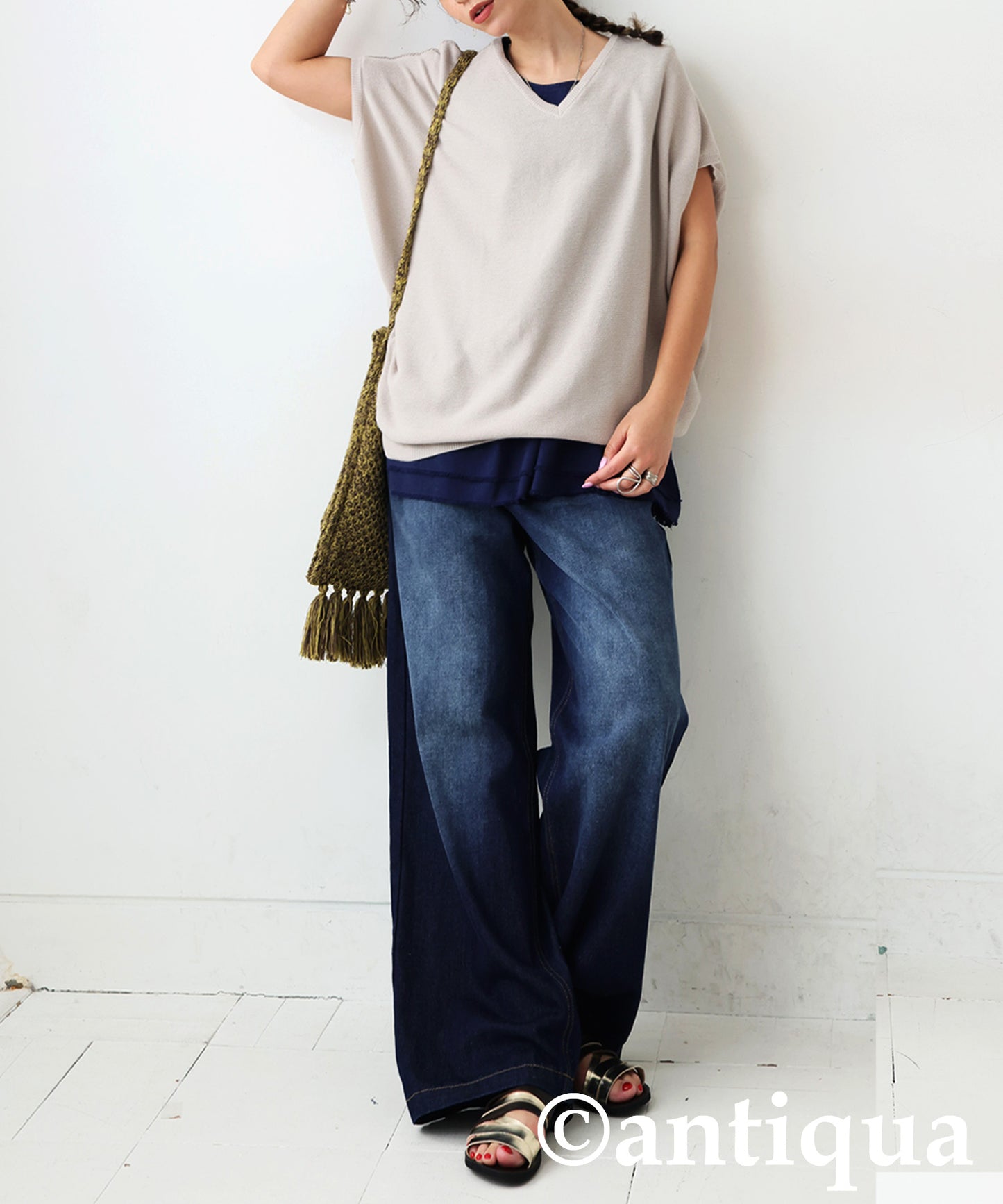 V-Neck Dolman Knit Ladies