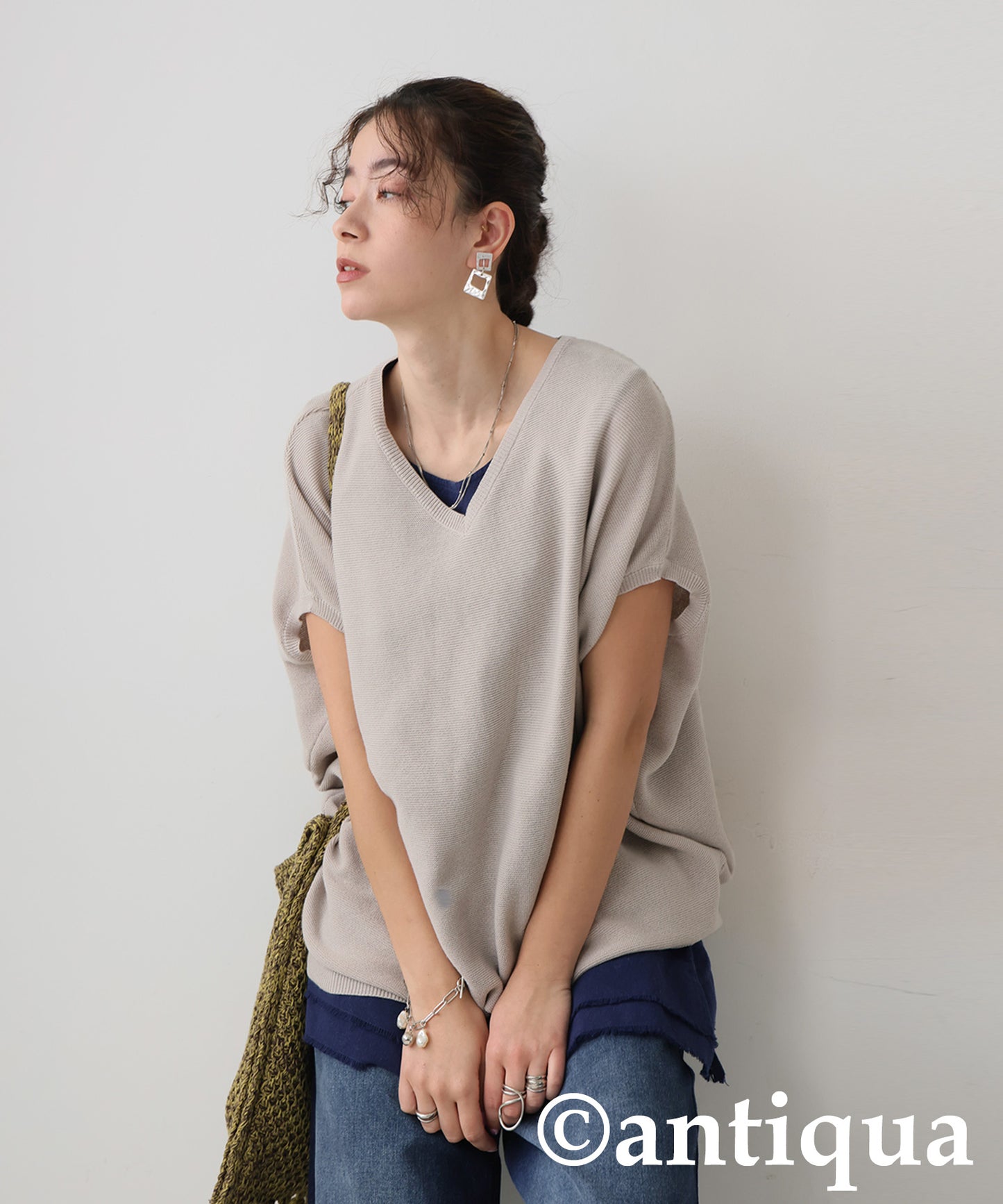 V-Neck Dolman Knit Ladies