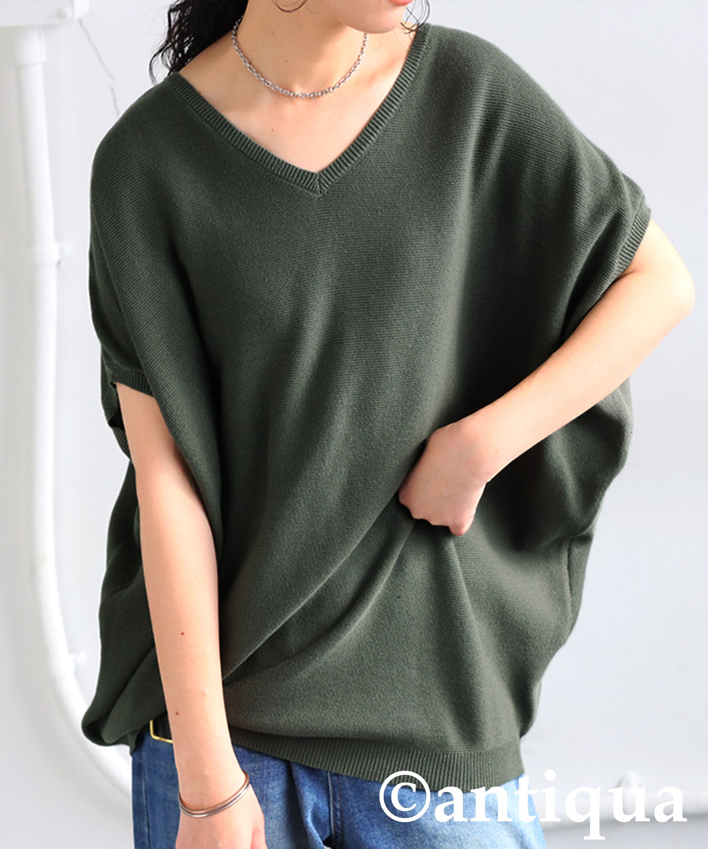 V-Neck Dolman Knit Ladies