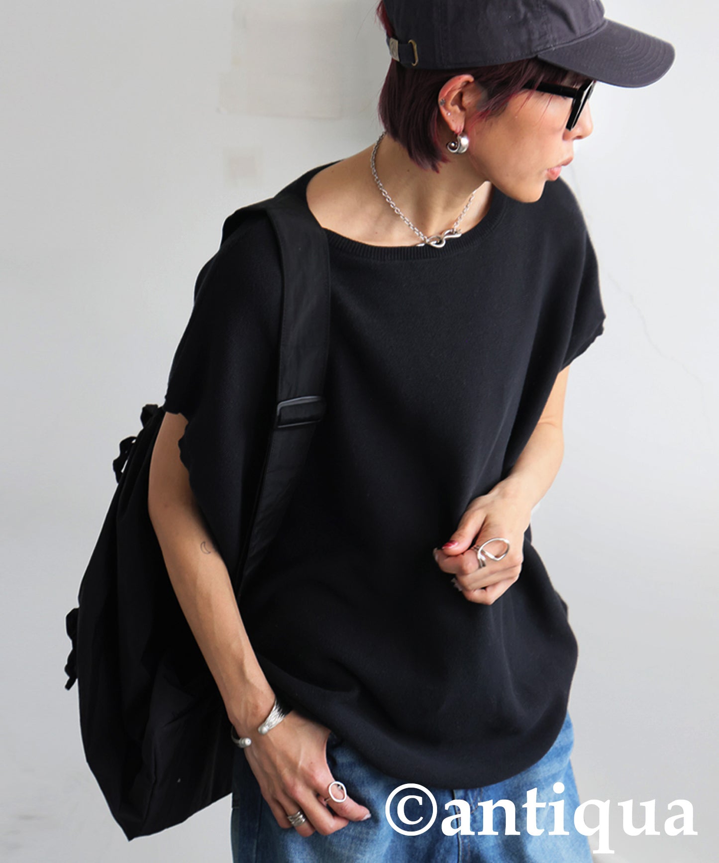 Dolman Boat-Neck Knit Ladies