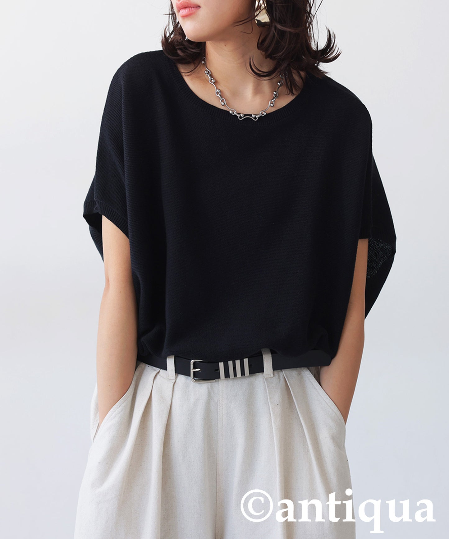 Dolman Boat-Neck Knit Ladies