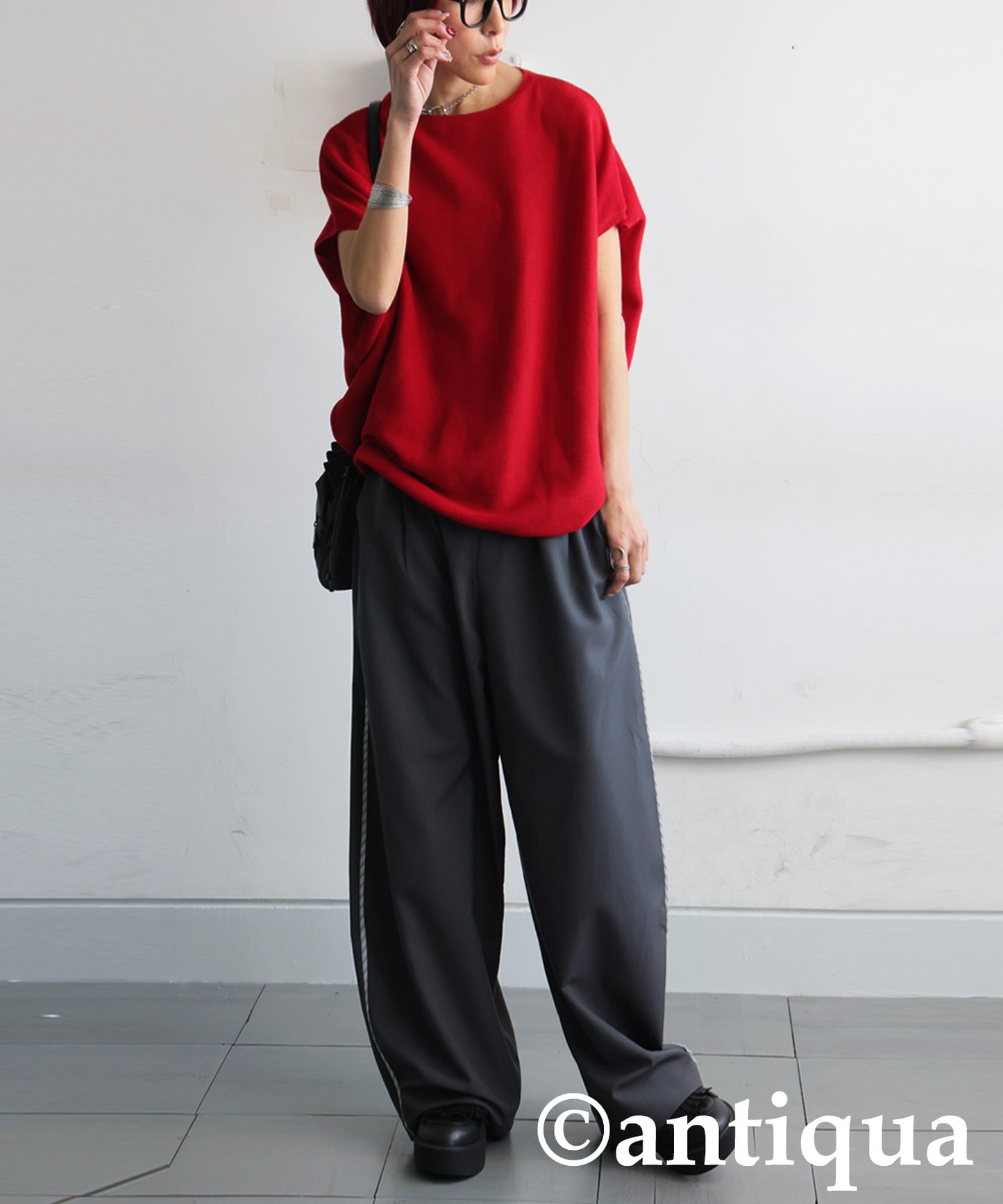 Dolman Boat-Neck Knit Ladies