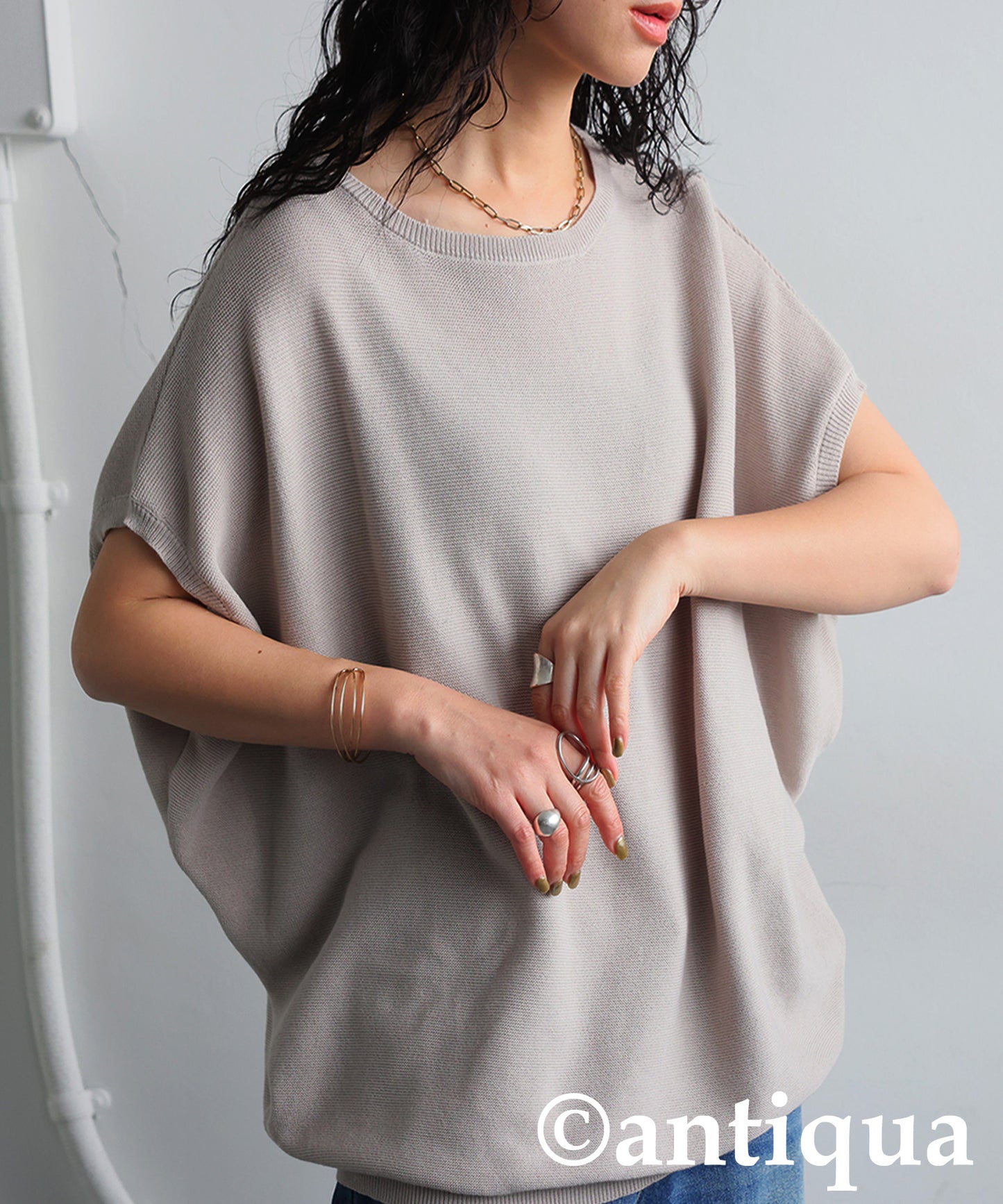 Dolman Boat-Neck Knit Ladies