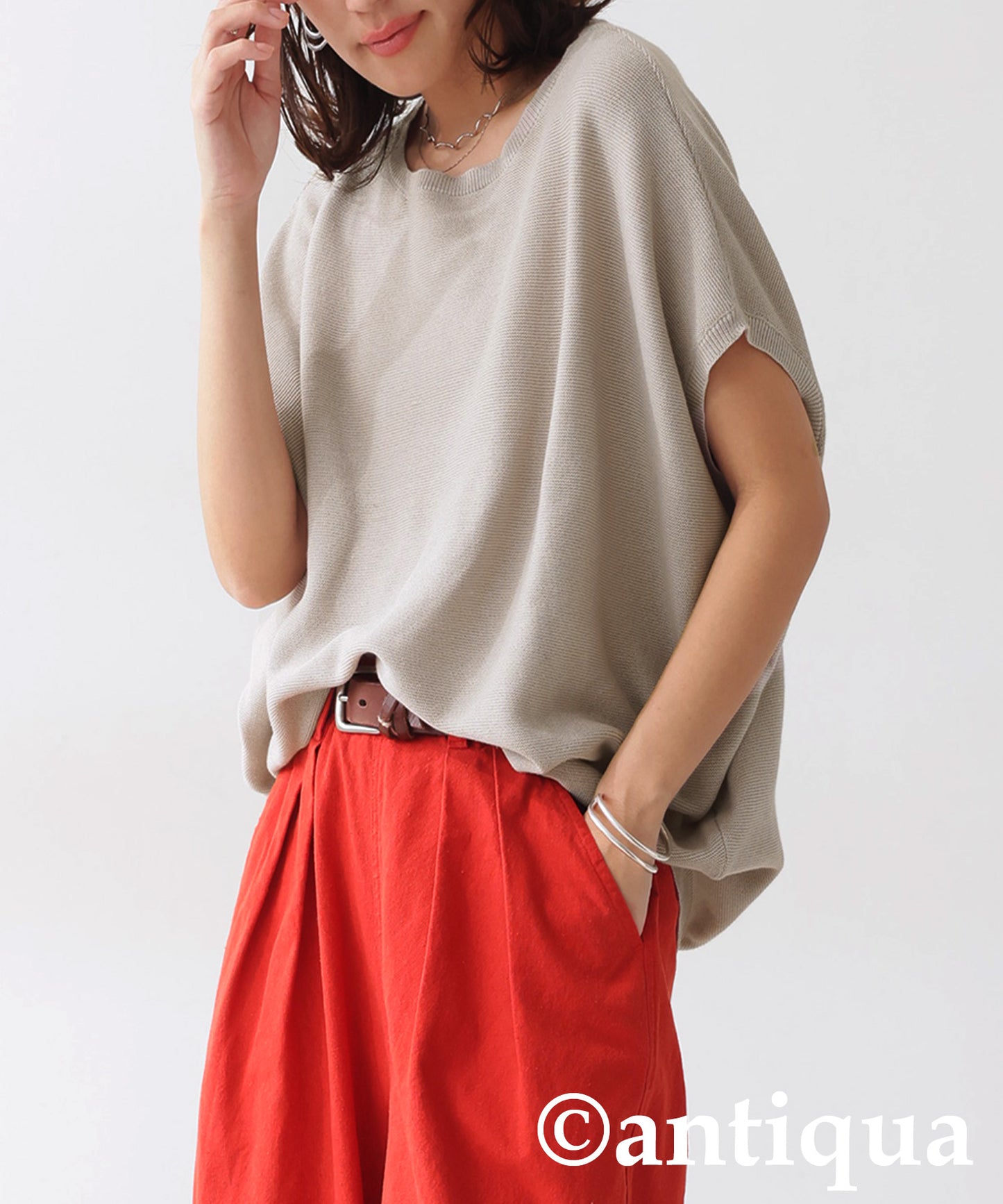 Dolman Boat-Neck Knit Ladies