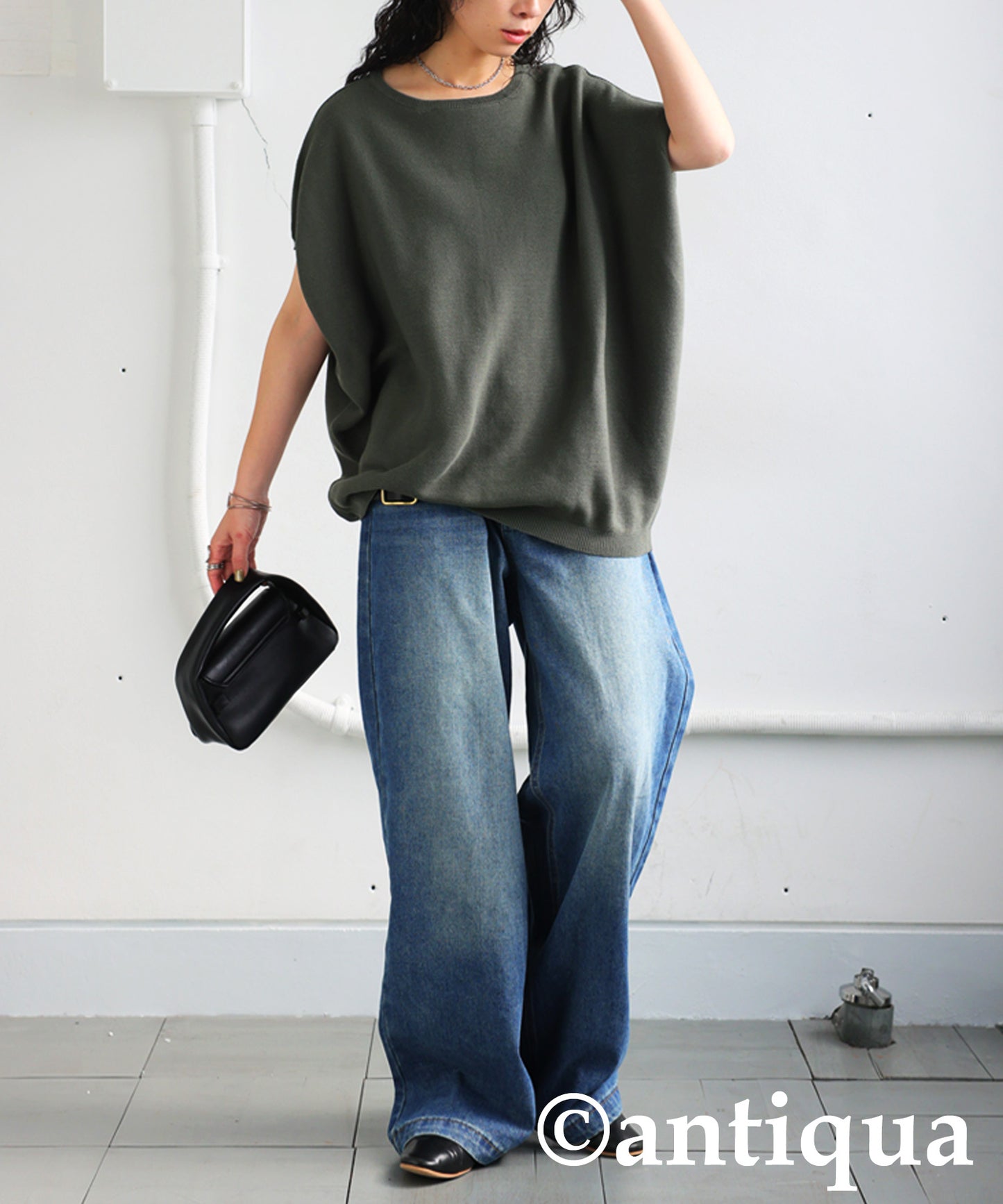 Dolman Boat-Neck Knit Ladies