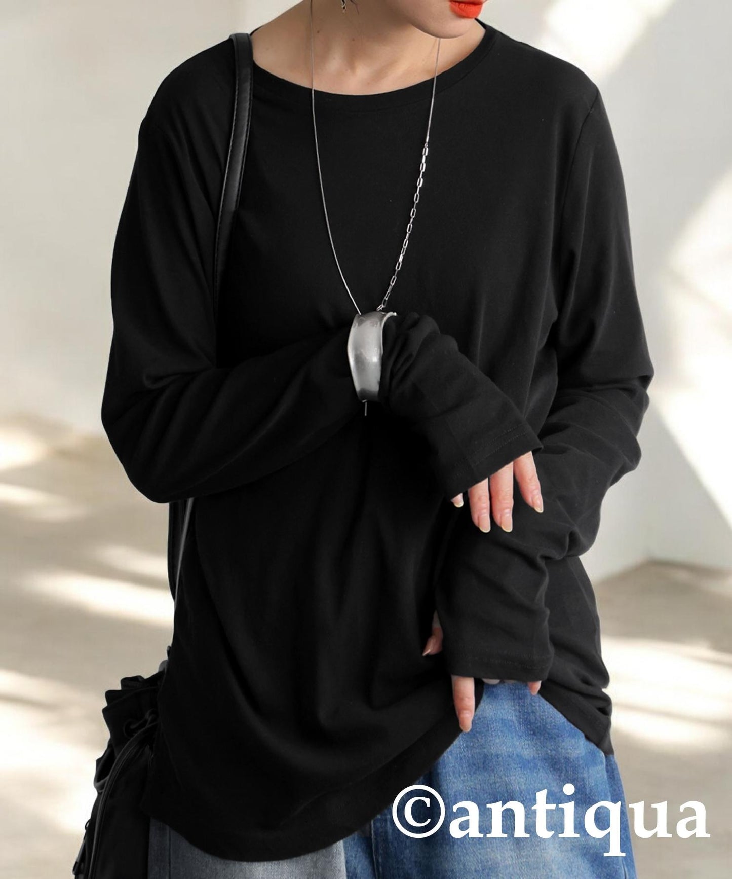 Ladies Slab Sheer Long T-Shirt