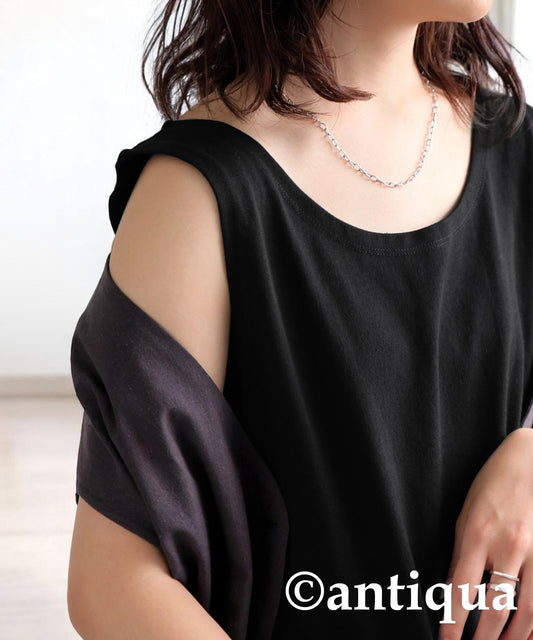 Ladies 100% Cotton Basque Tank Tops