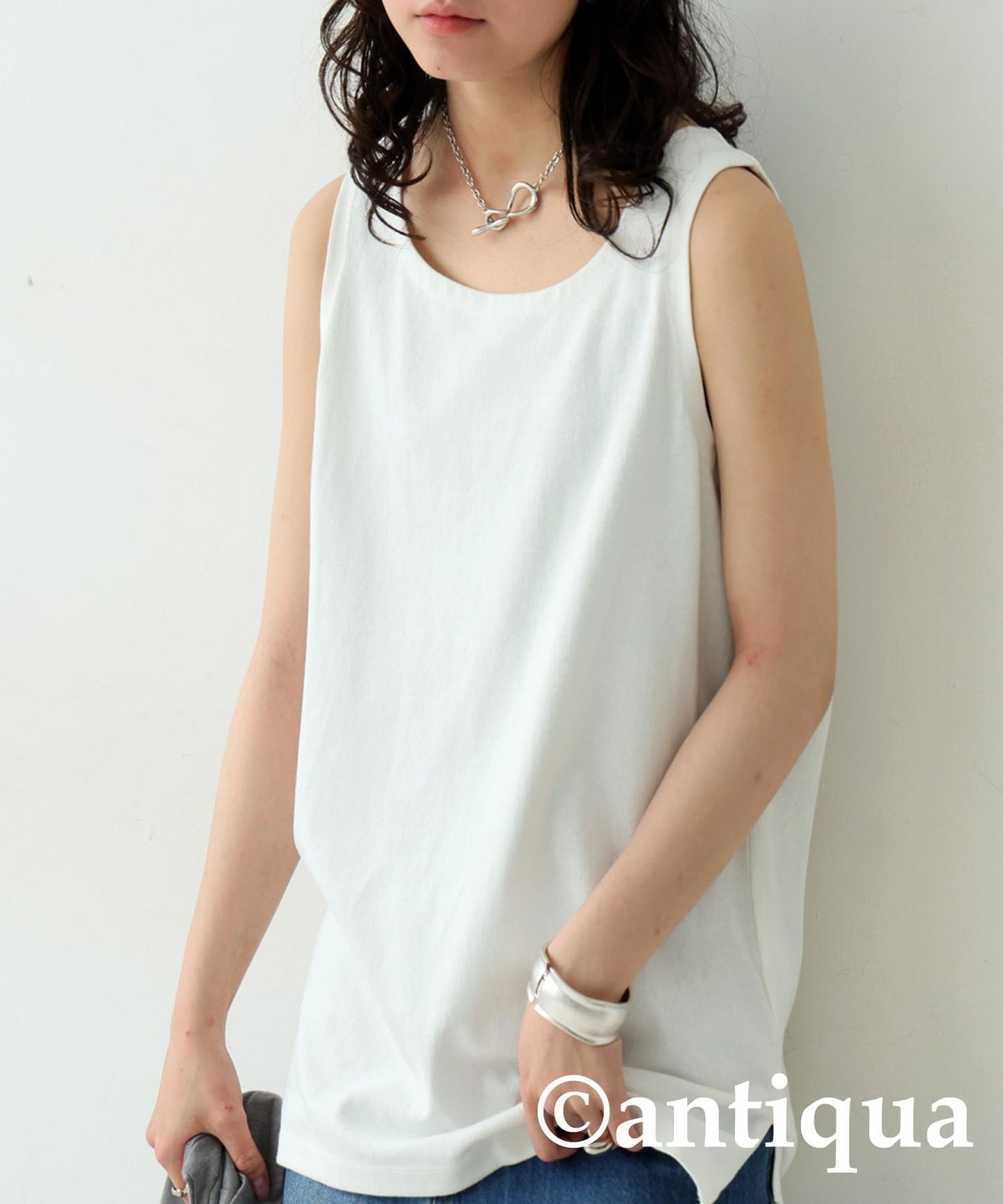 Ladies 100% Cotton Basque Tank Tops