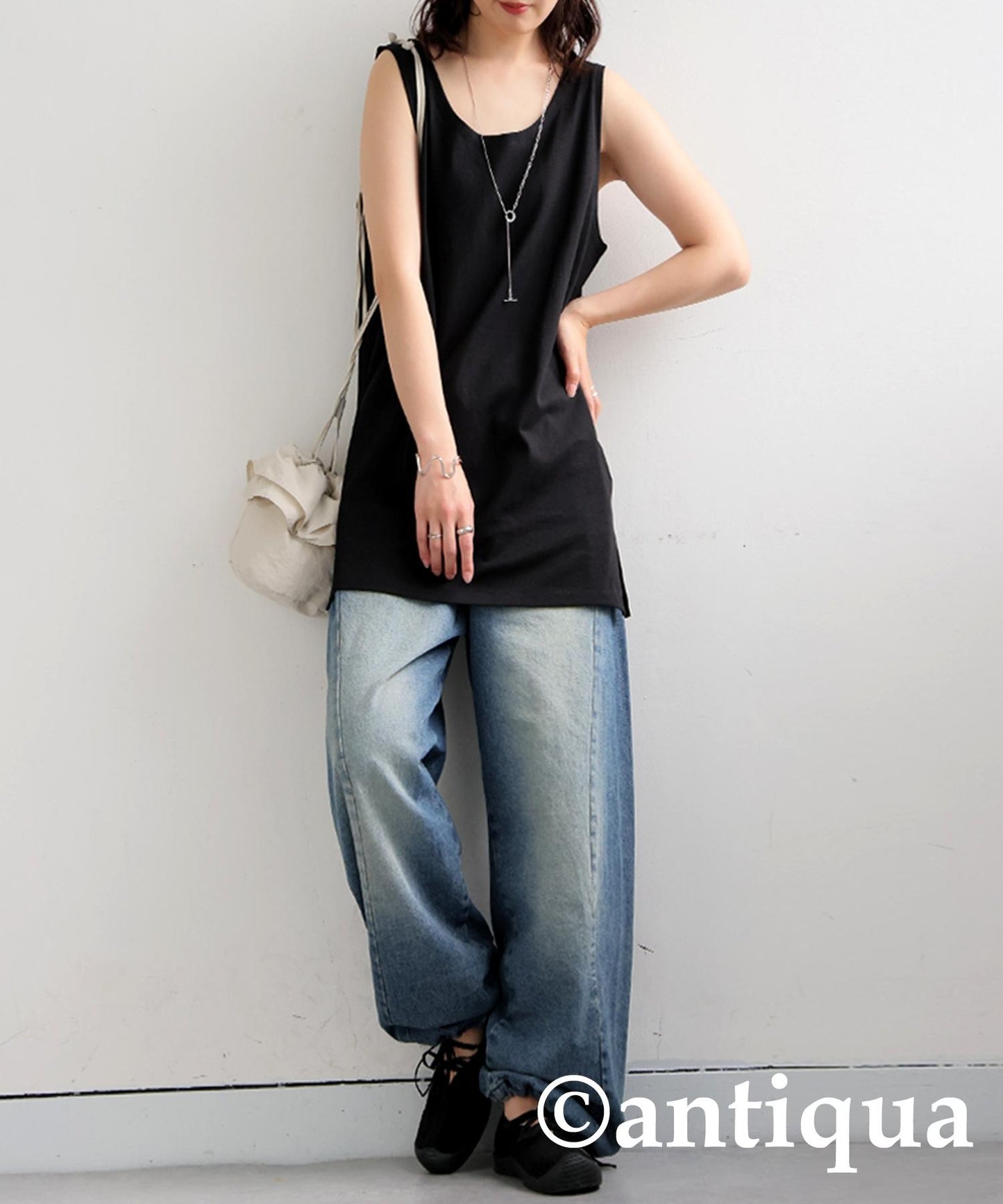 Ladies 100% Cotton Basque Tank Tops