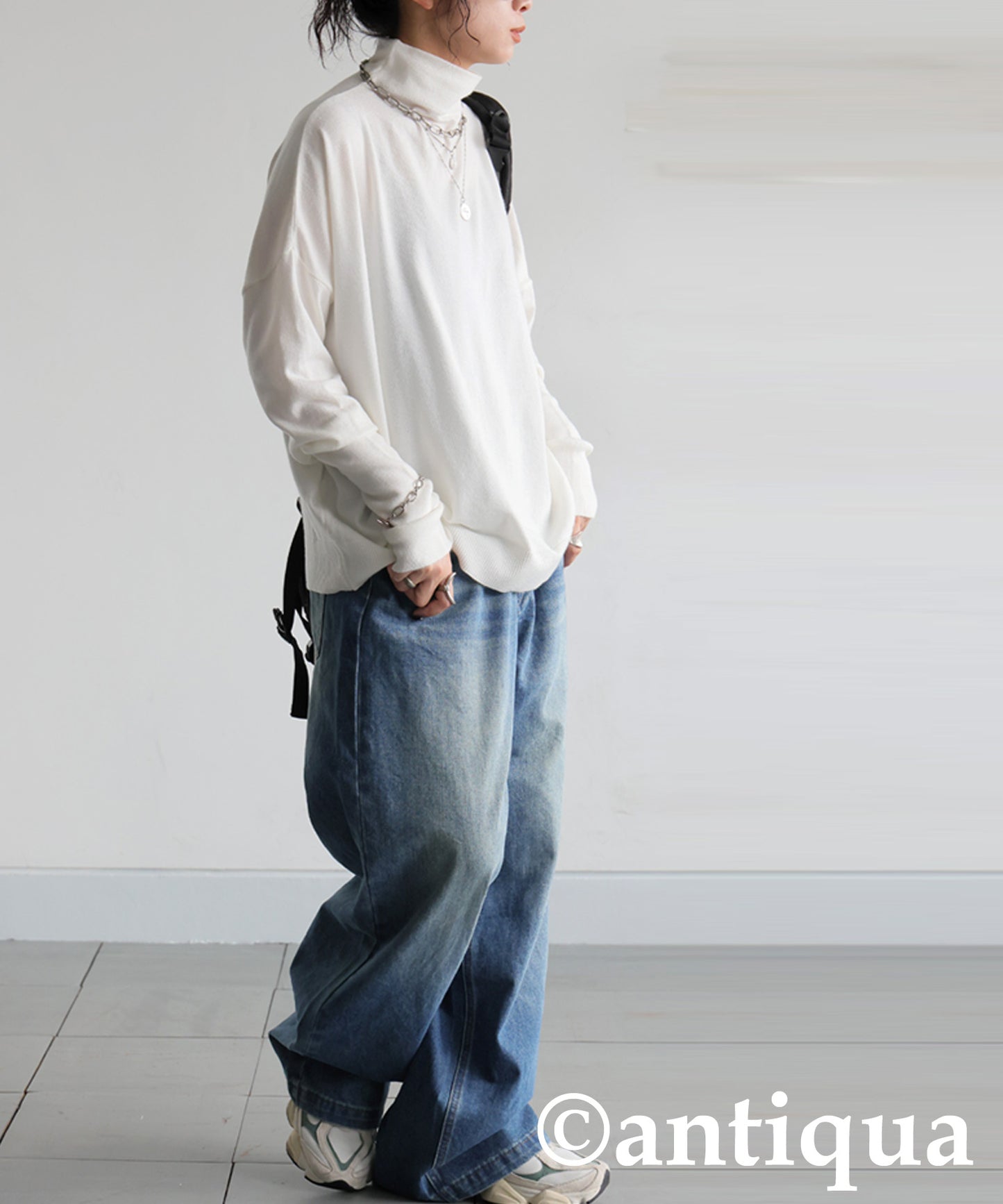 Bottleneck Knit Tops Ladies