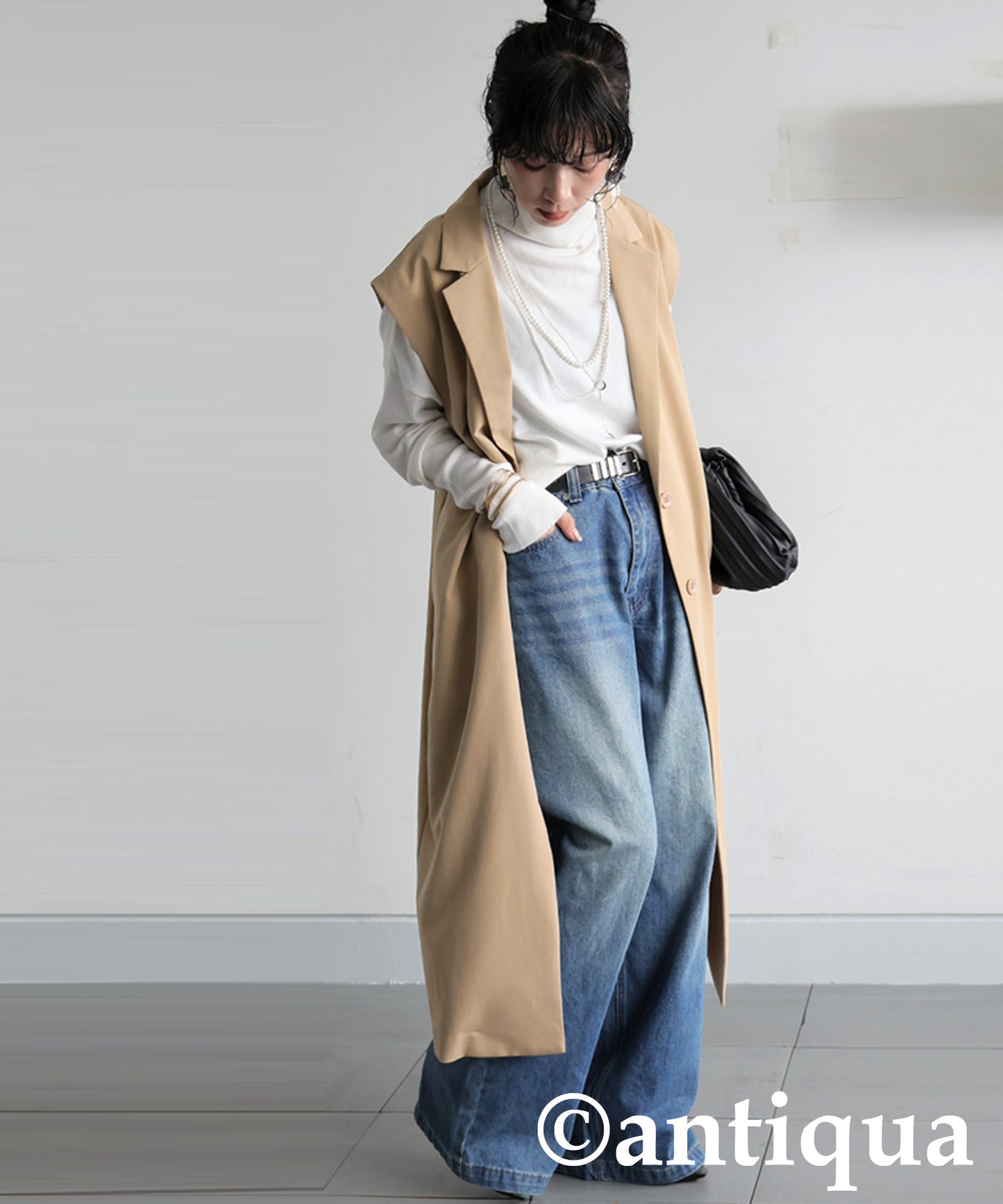 Bottleneck Knit Tops Ladies