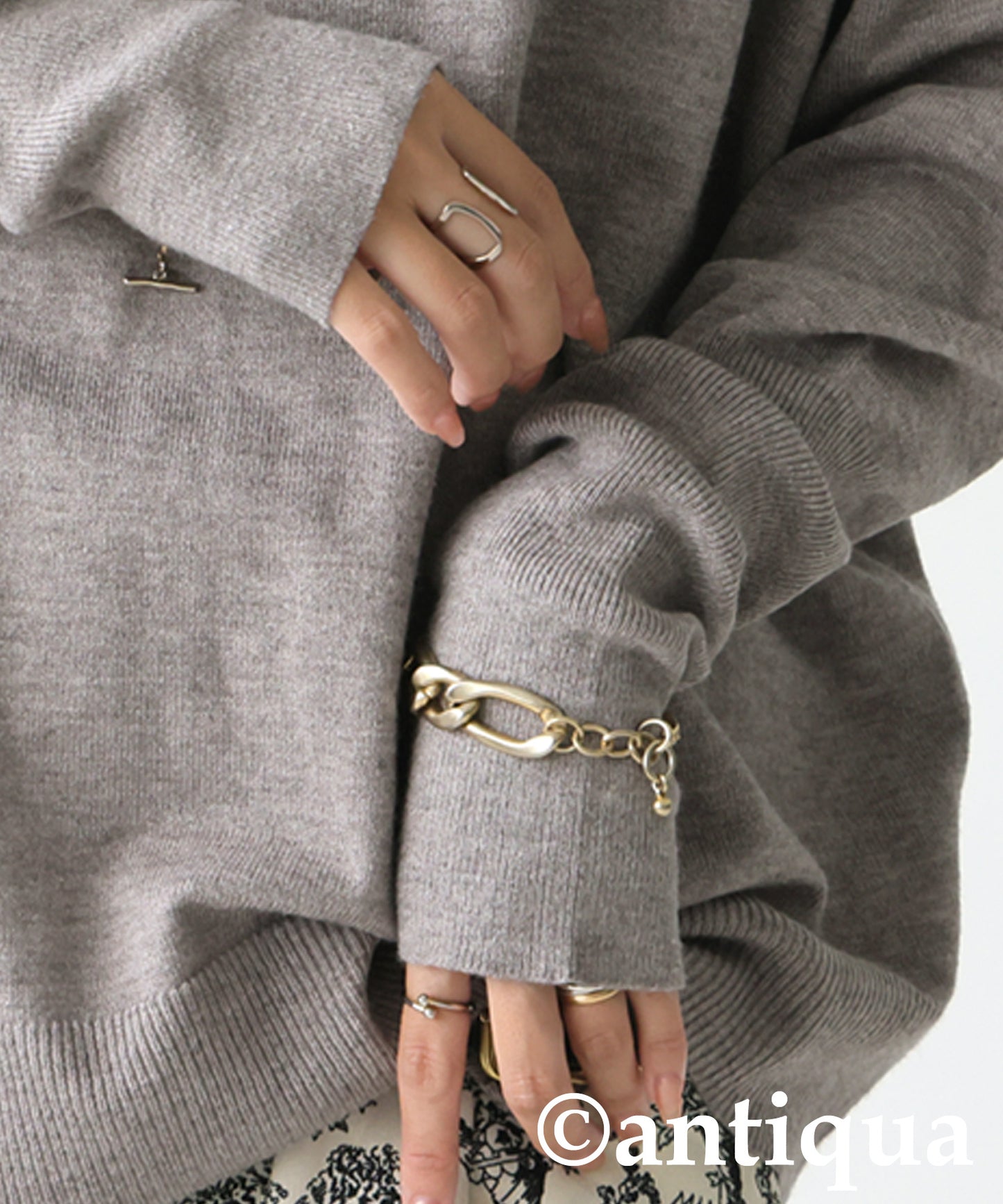 Bottleneck Knit Tops Ladies