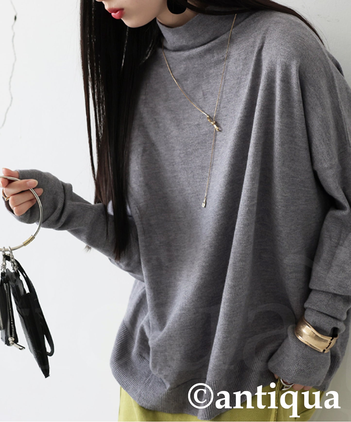 Bottleneck Knit Tops Ladies