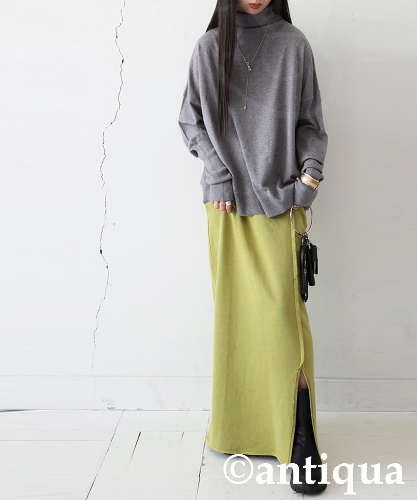 Bottleneck Knit Tops Ladies