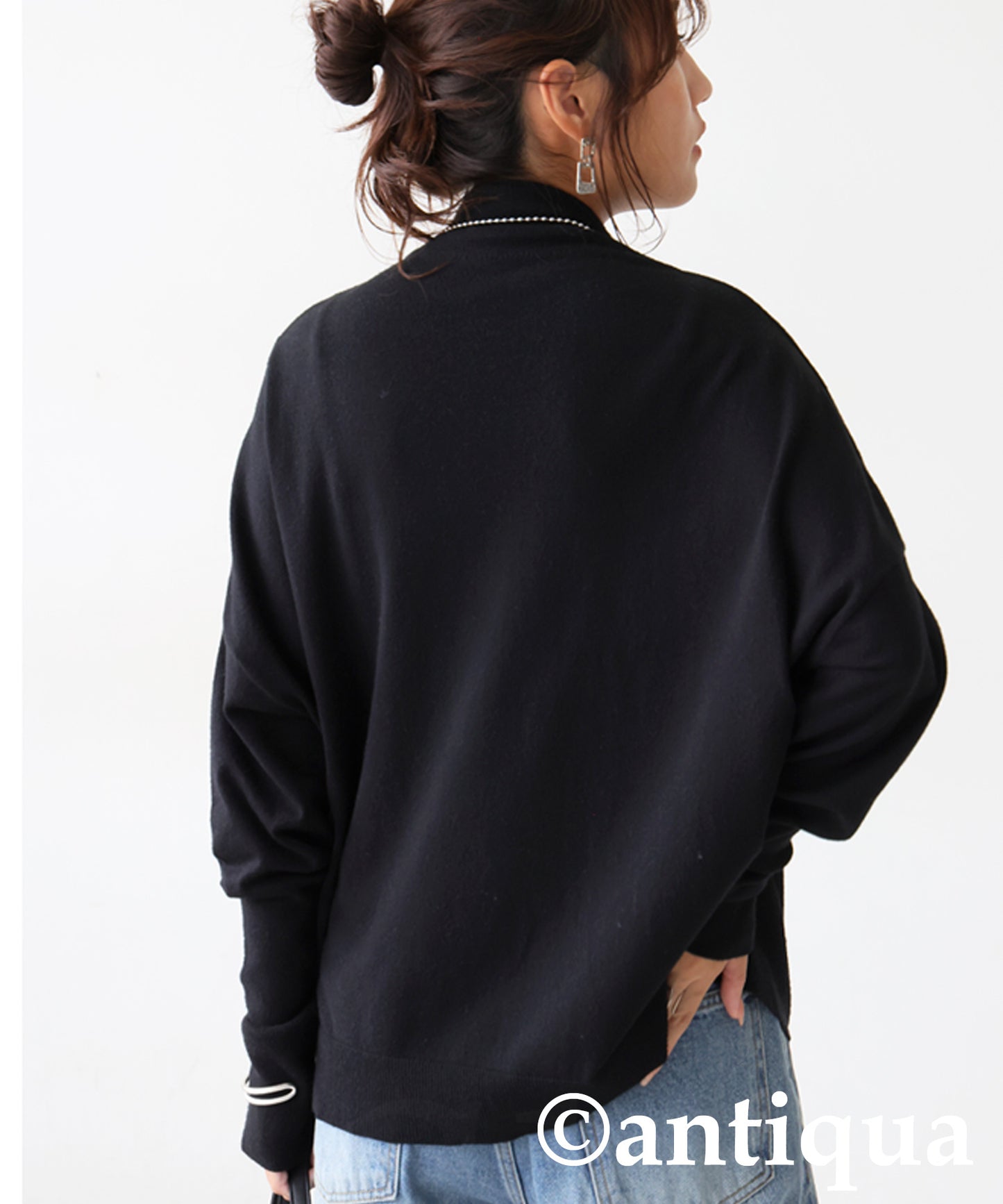 Bottleneck Knit Tops Ladies