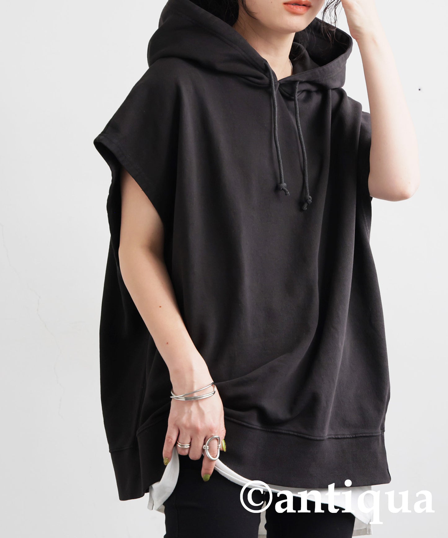 Ladies Sleeveless Fleece Hoodie