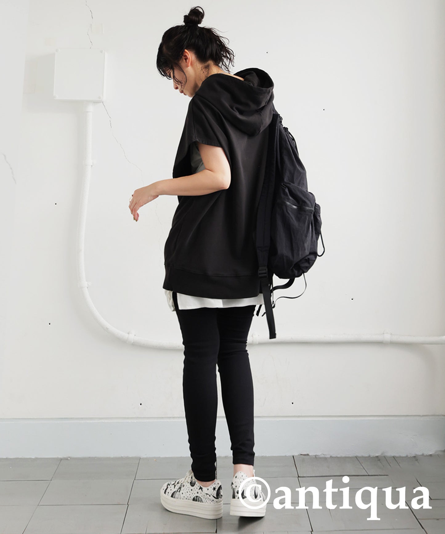 Ladies Sleeveless Fleece Hoodie