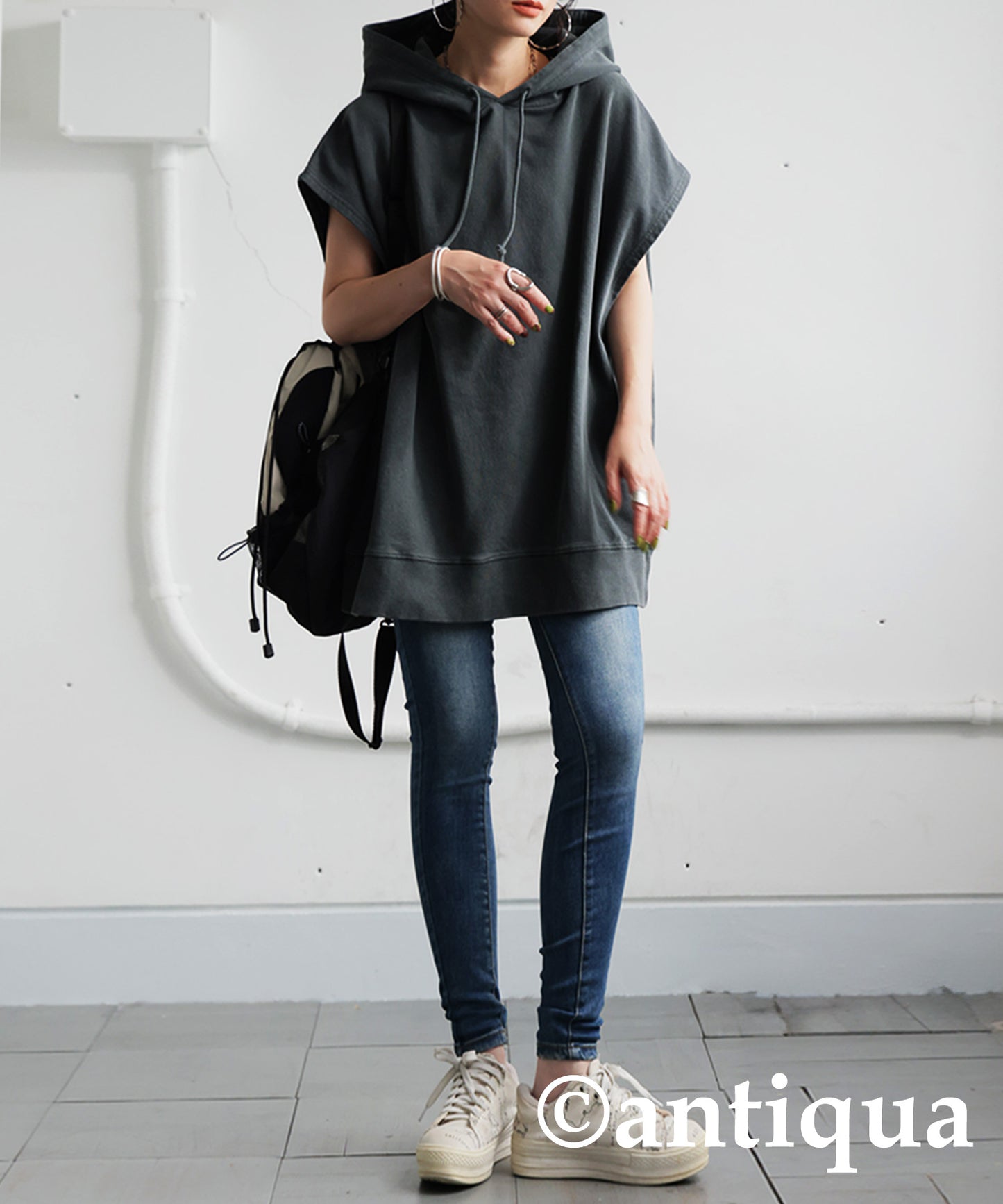 Ladies Sleeveless Fleece Hoodie