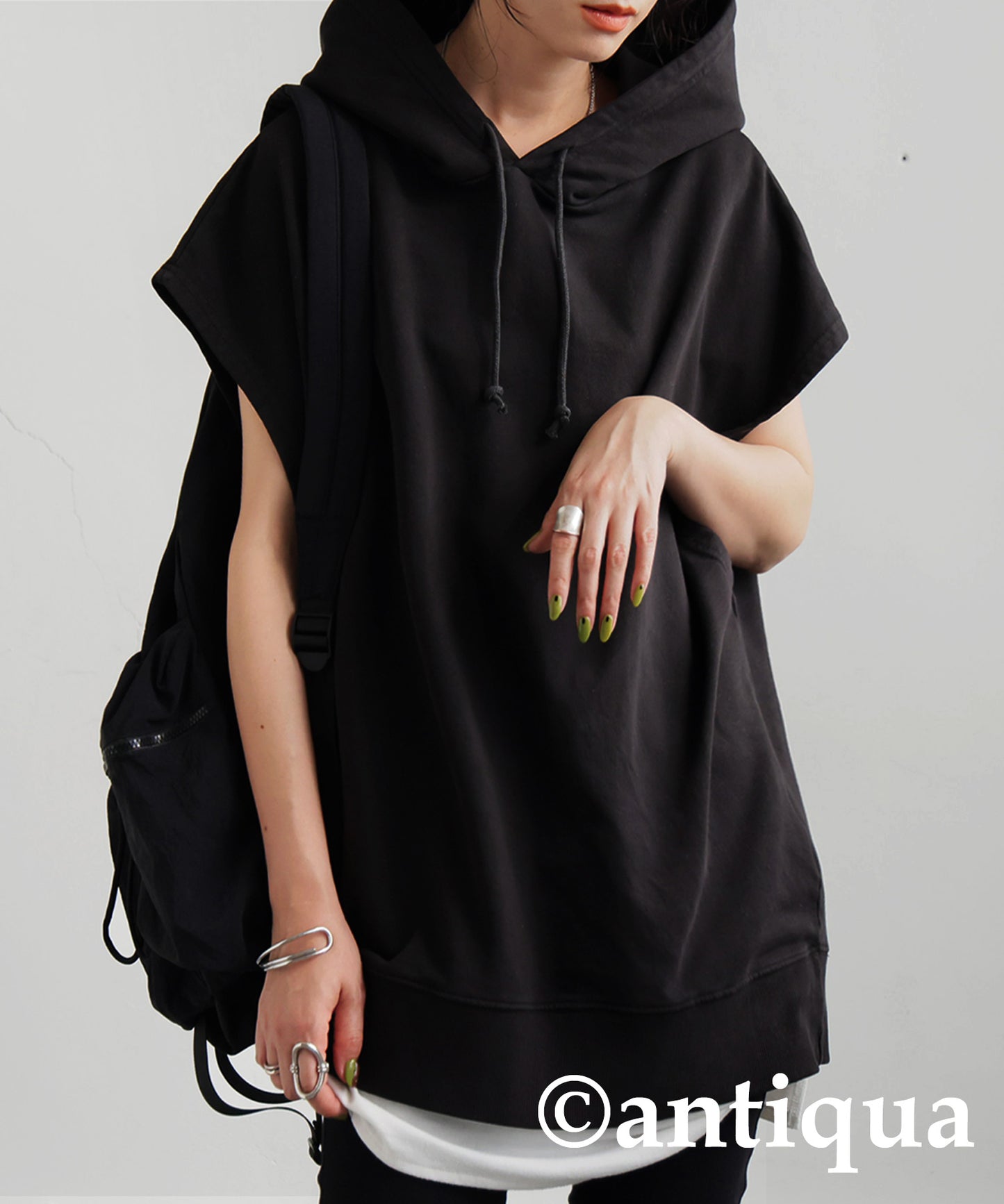 Ladies Sleeveless Fleece Hoodie