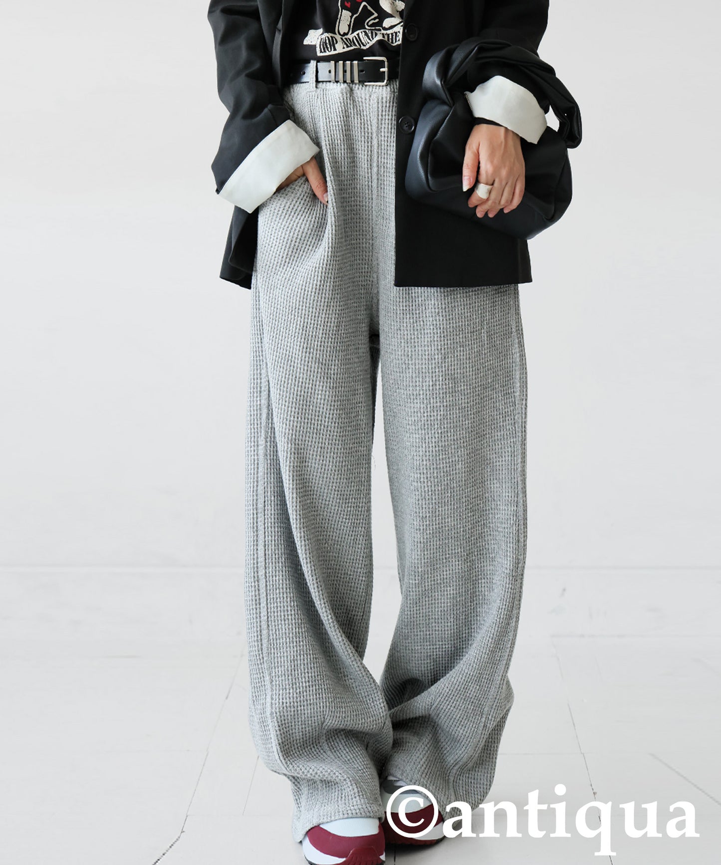 Waffle Wide Pants Ladies