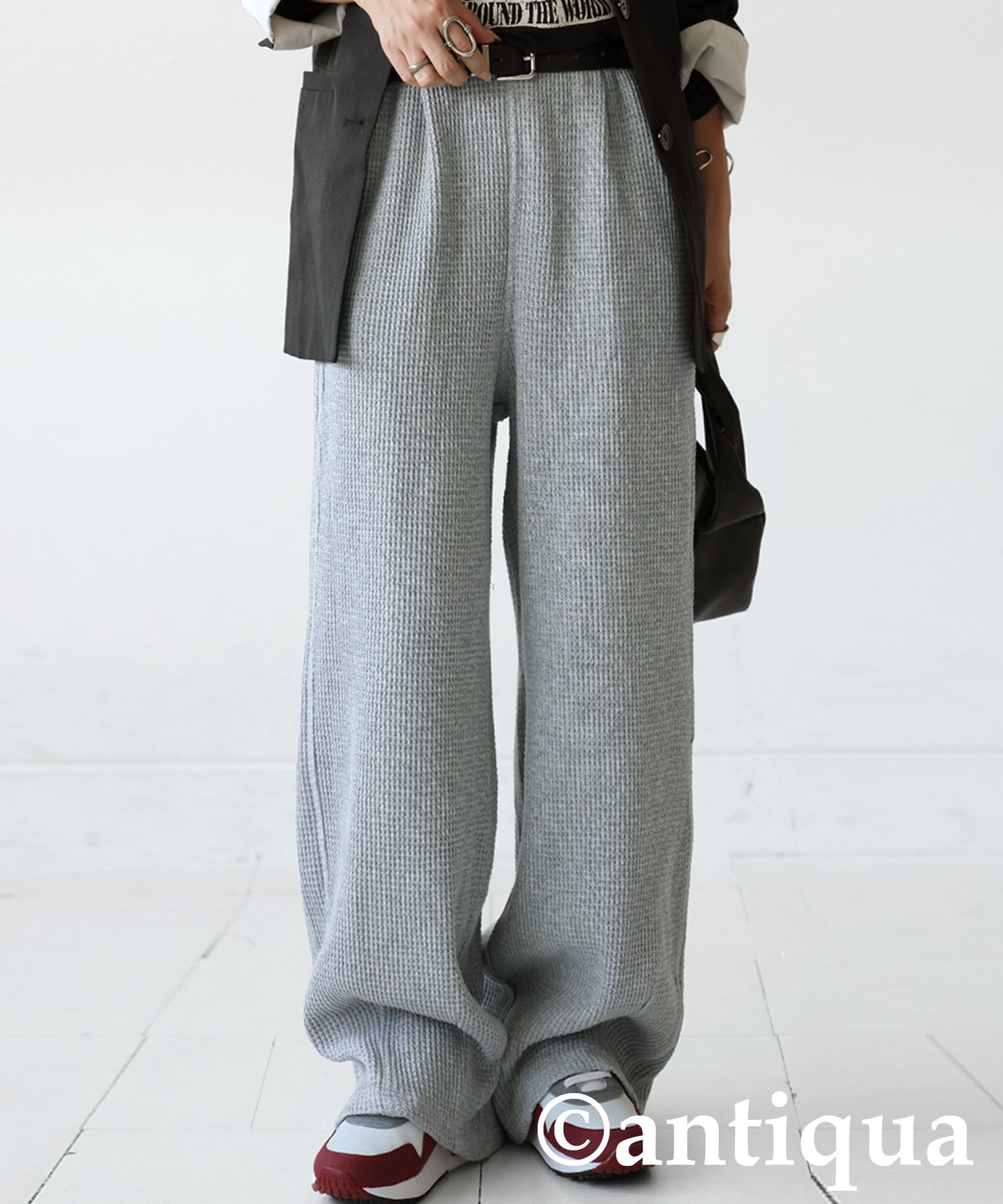 Waffle Wide Pants Ladies