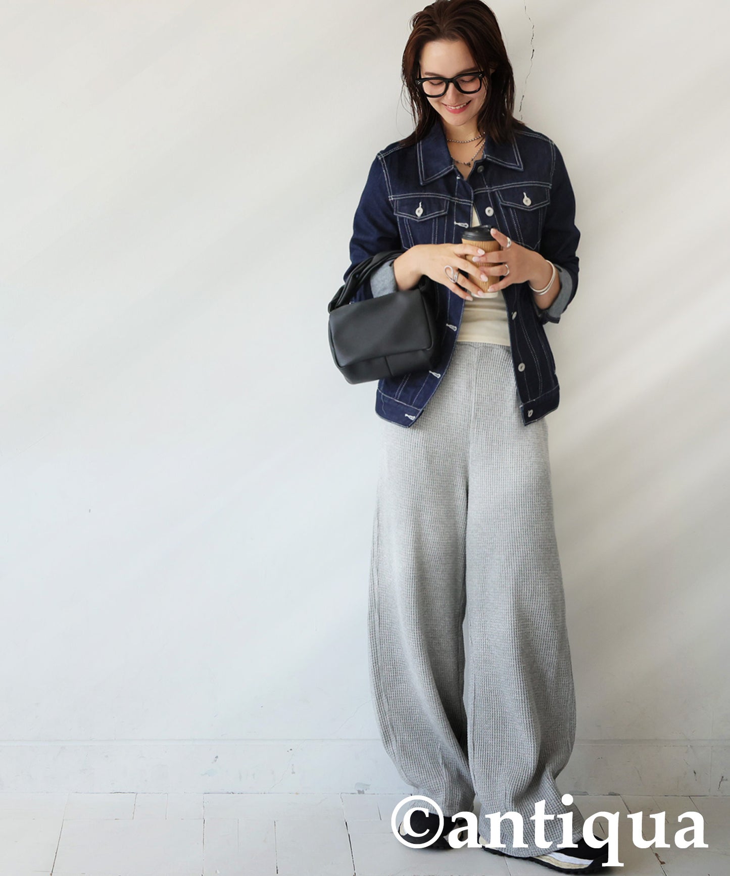 Waffle Wide Pants Ladies