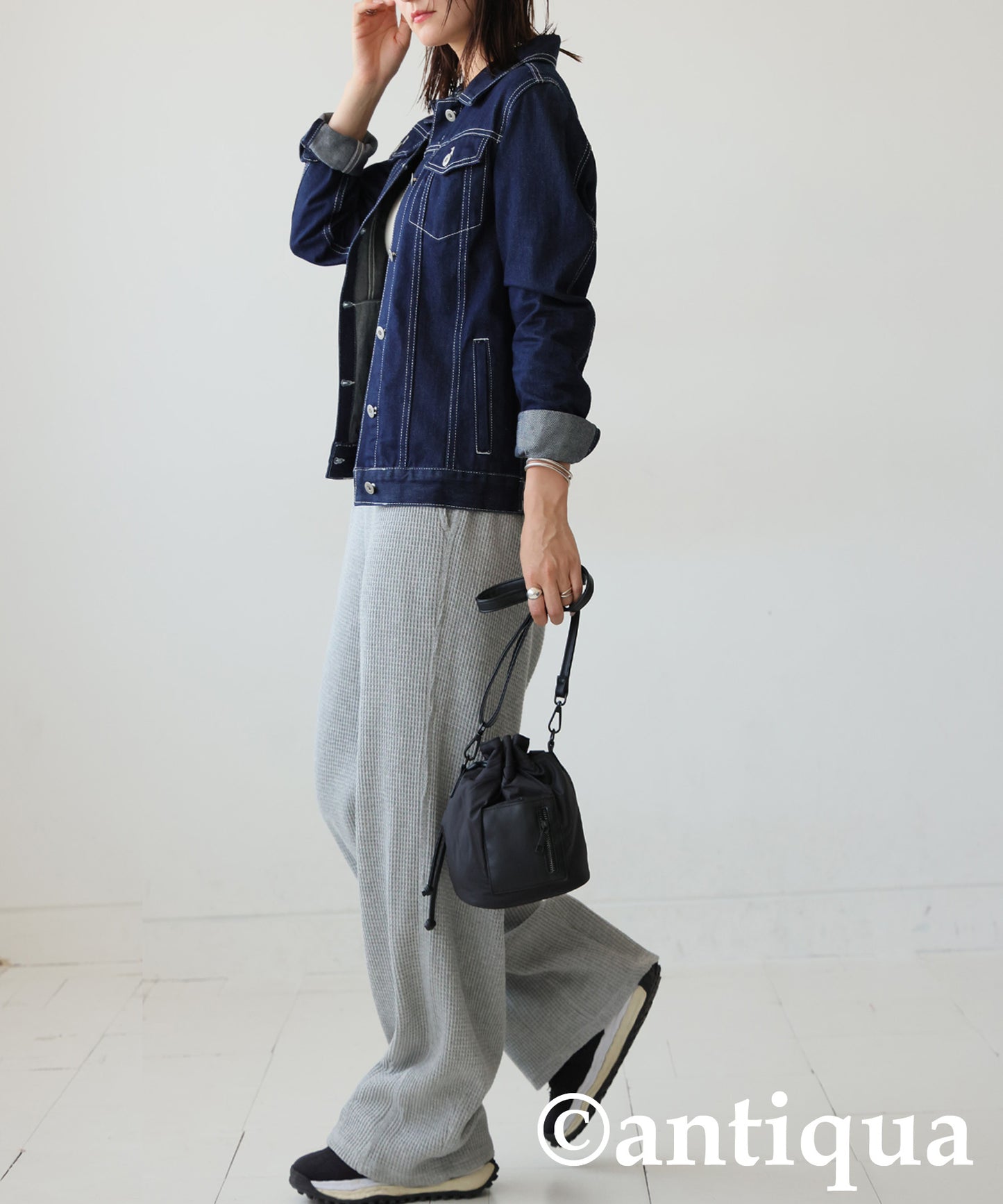 Waffle Wide Pants Ladies