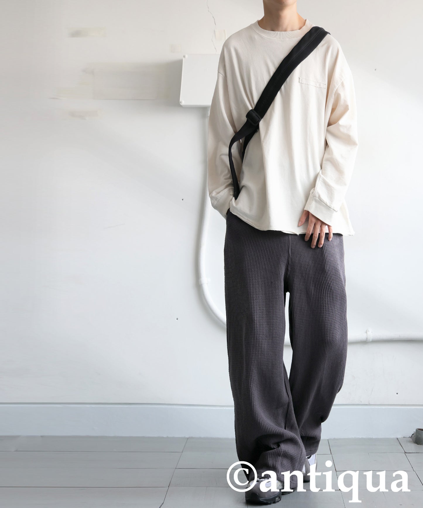Waffle Wide Pants Men's