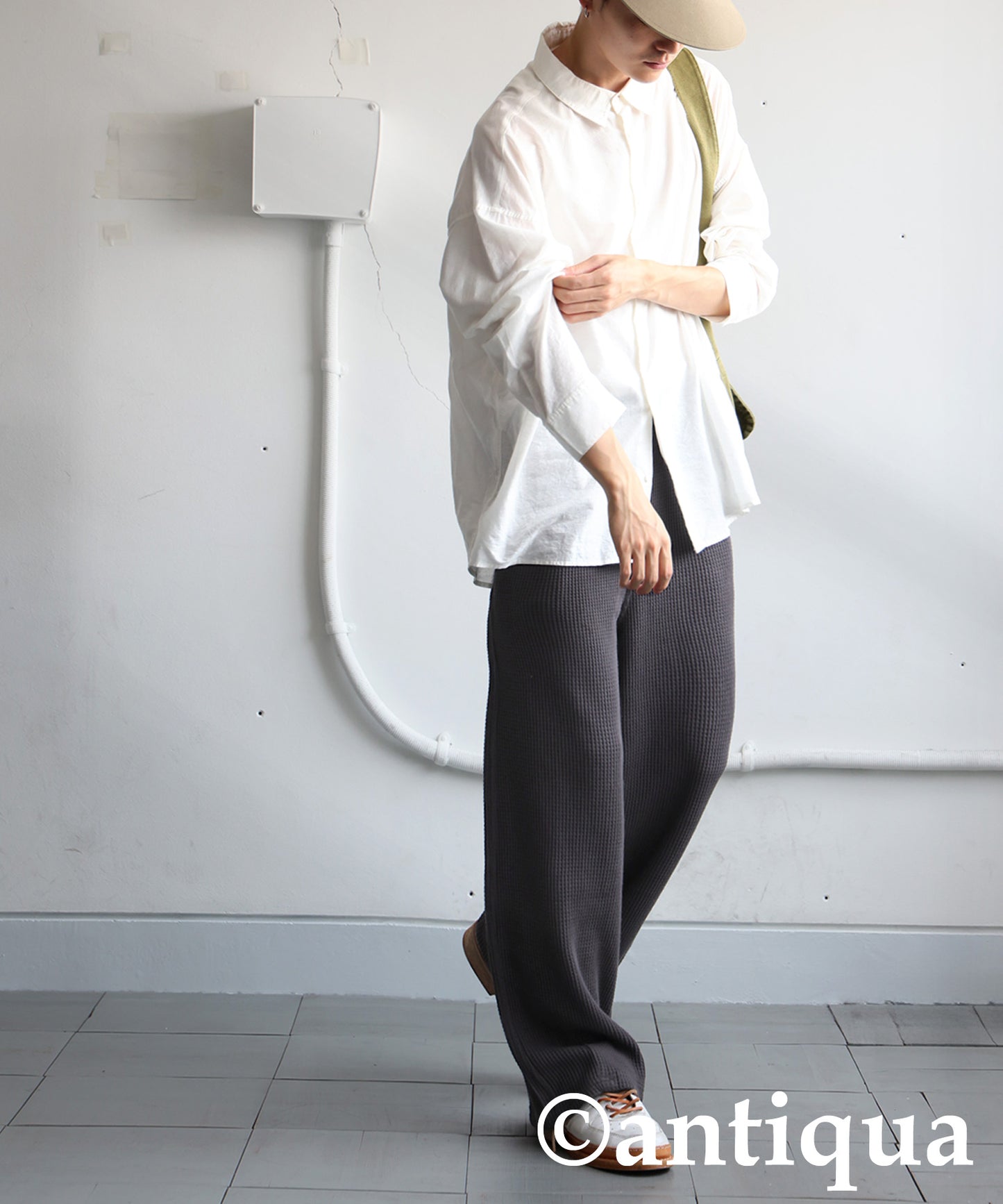 Waffle Wide Pants Men's