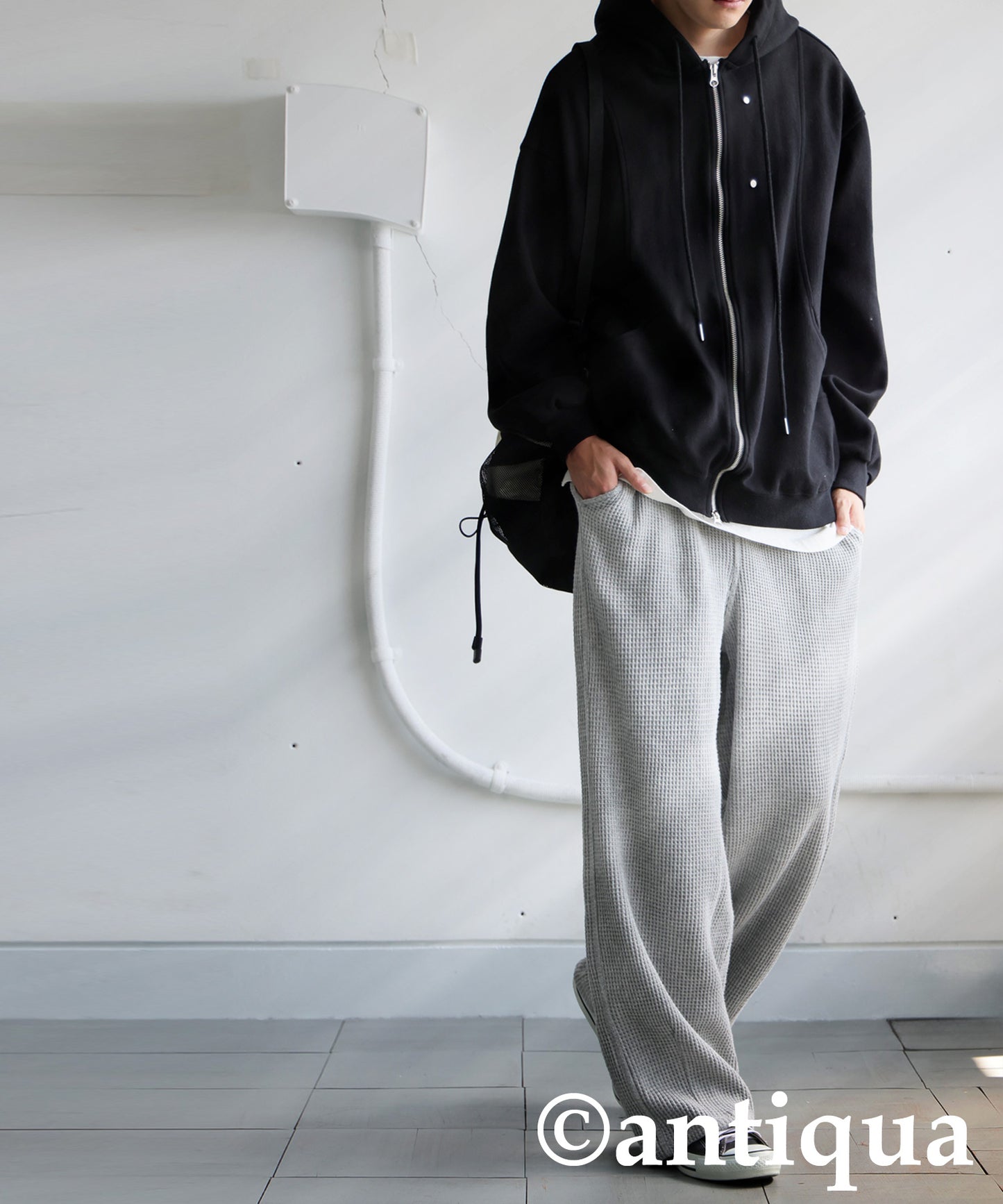 Waffle Wide Pants Men's