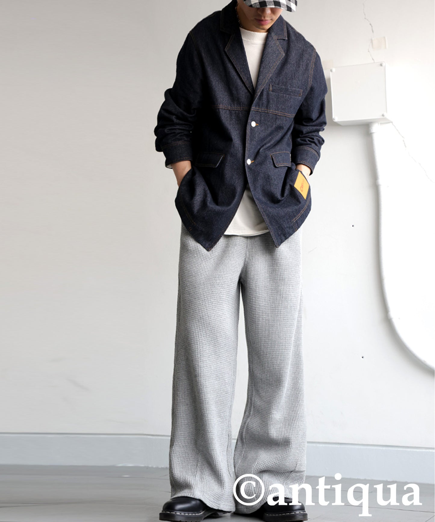 Waffle Wide Pants Men's