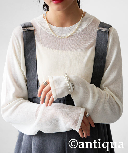 Ladies Sheer Knit Tops