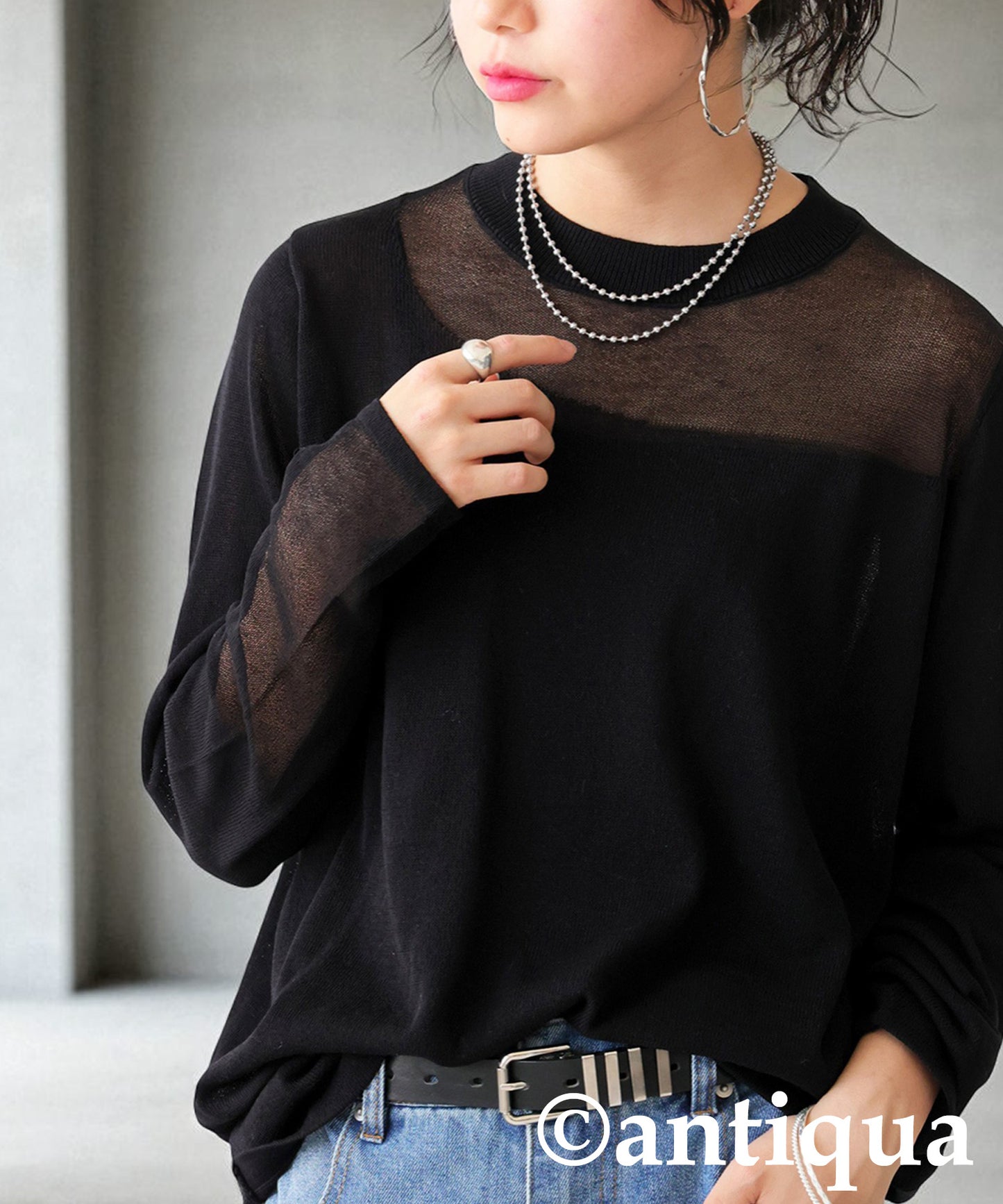 Ladies Sheer Knit Tops