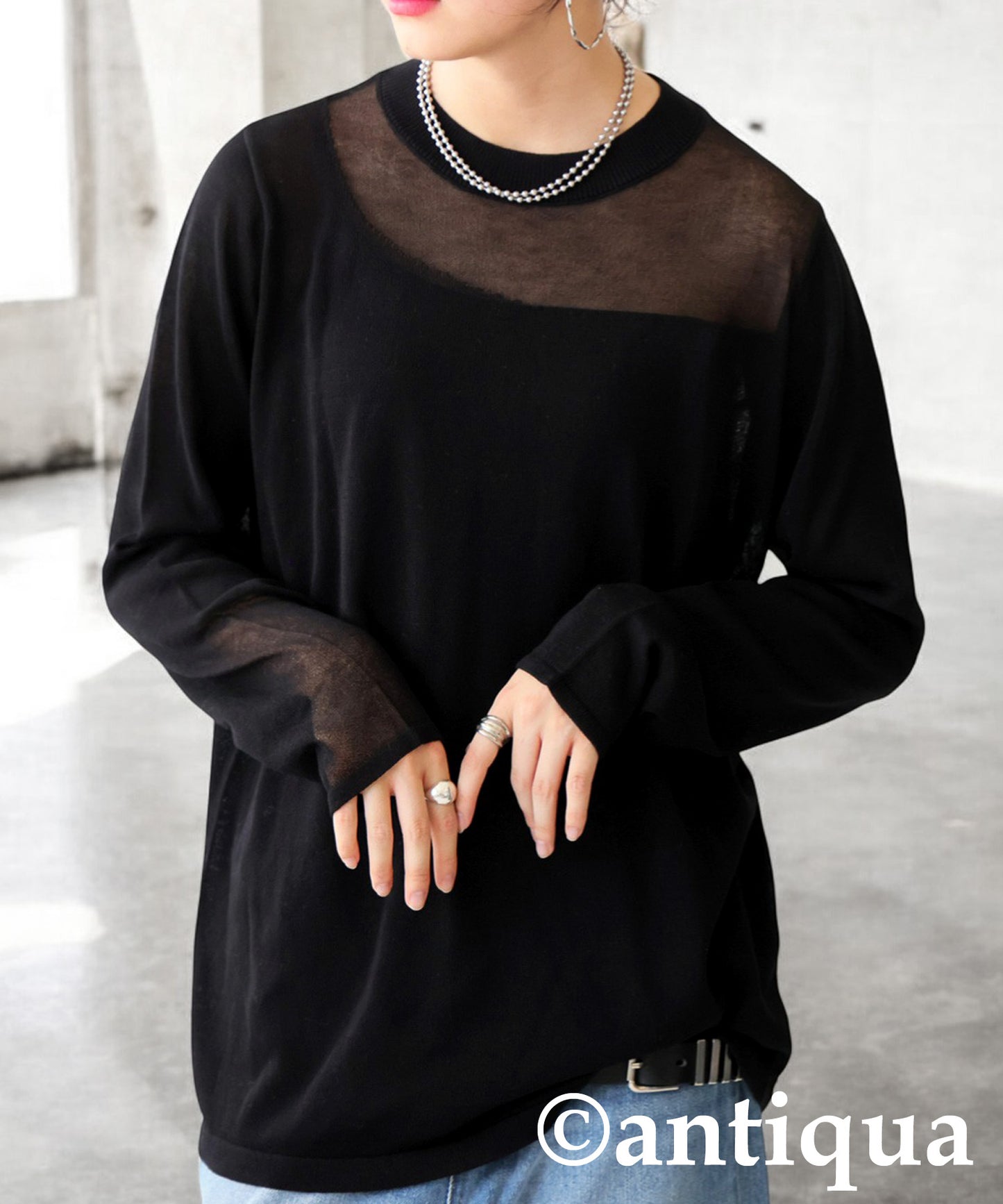 Ladies Sheer Knit Tops