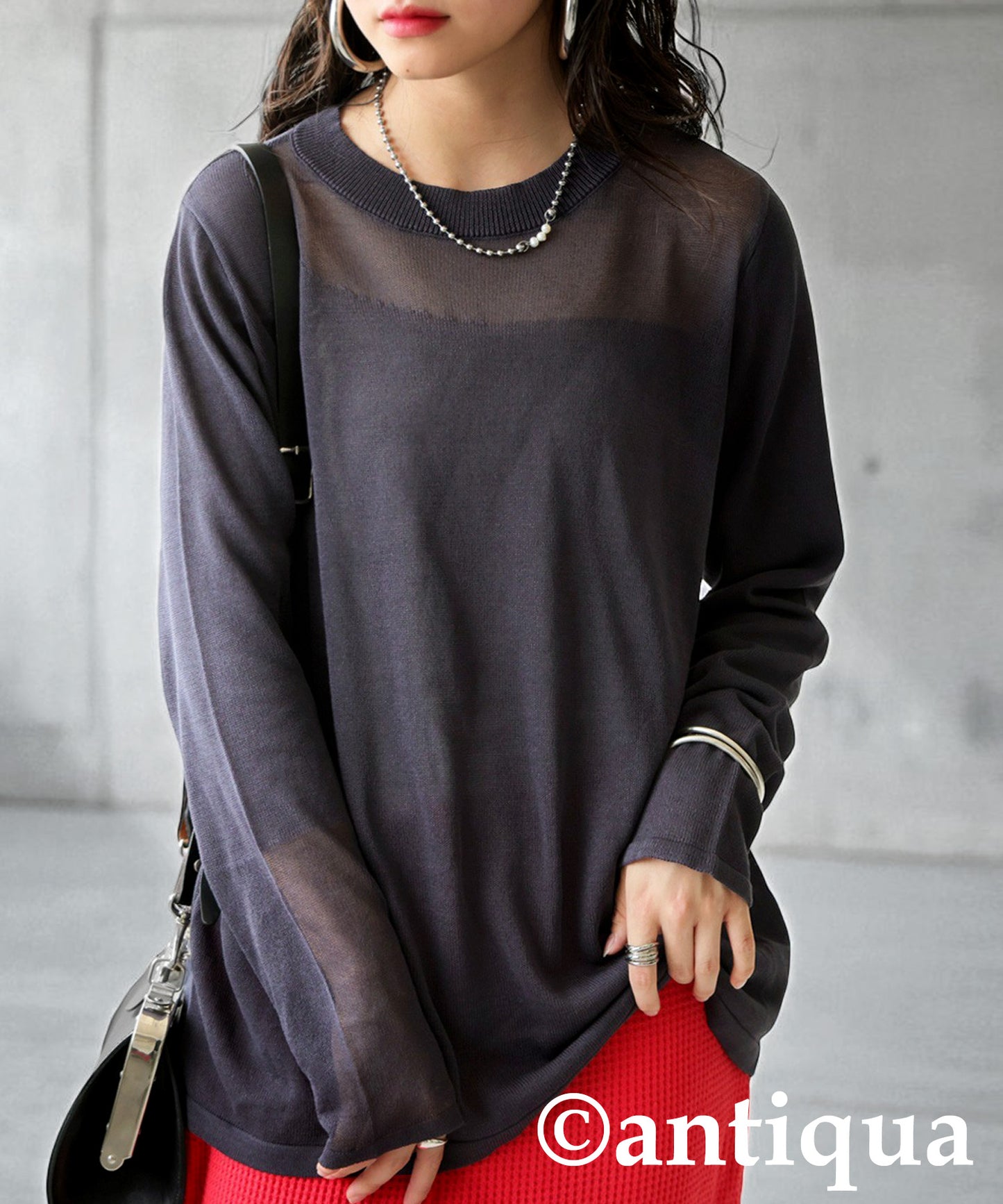 Ladies Sheer Knit Tops