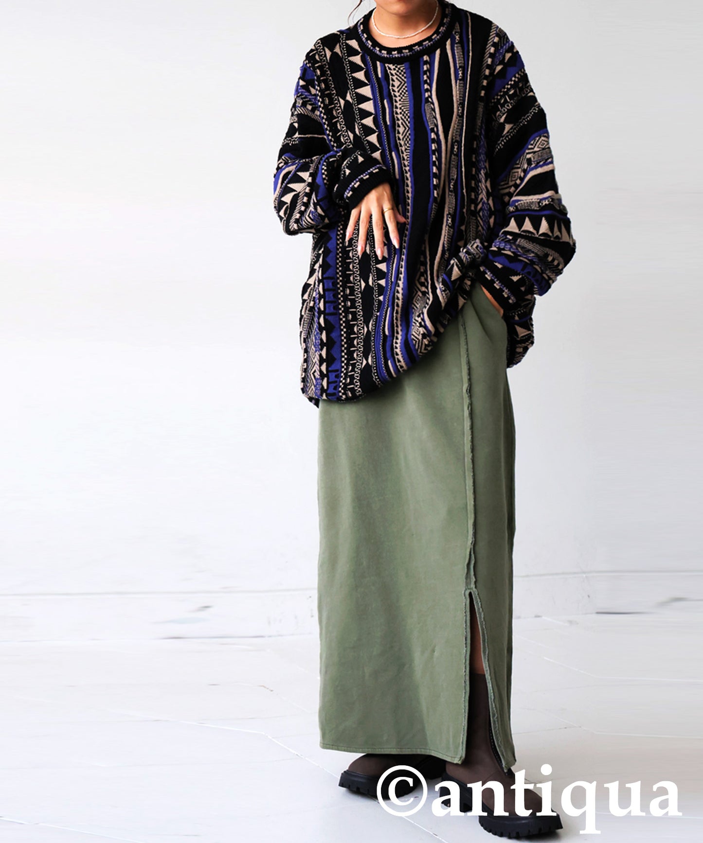 Pigment-Dyed Fleece Skirt Ladies