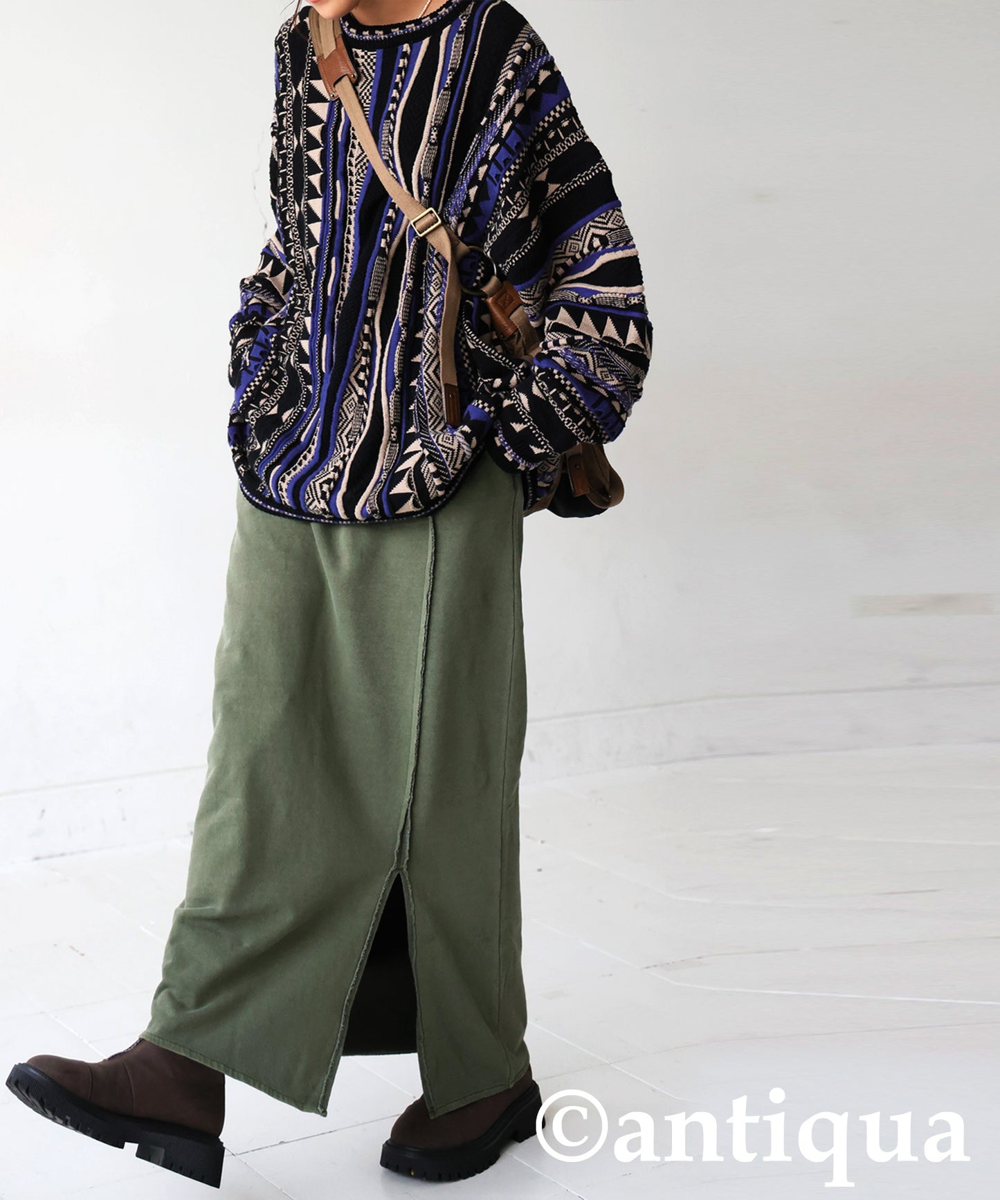 Pigment-Dyed Fleece Skirt Ladies