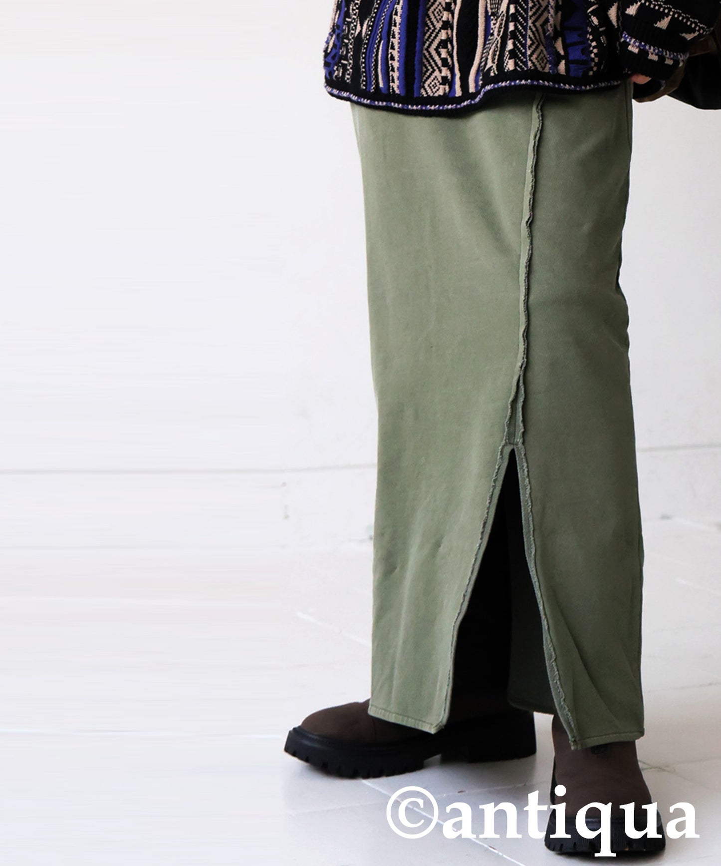 Pigment-Dyed Fleece Skirt Ladies