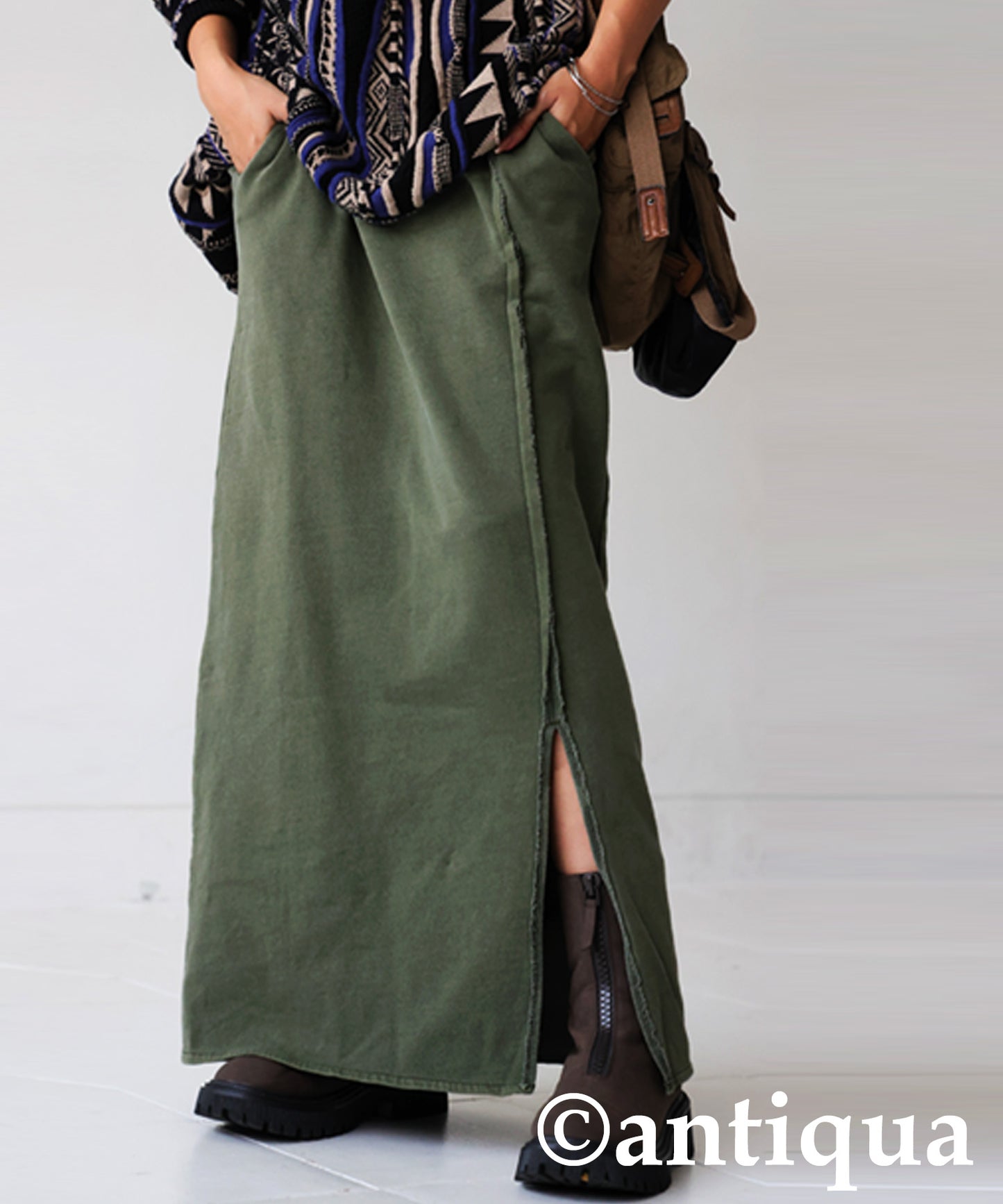 Pigment-Dyed Fleece Skirt Ladies