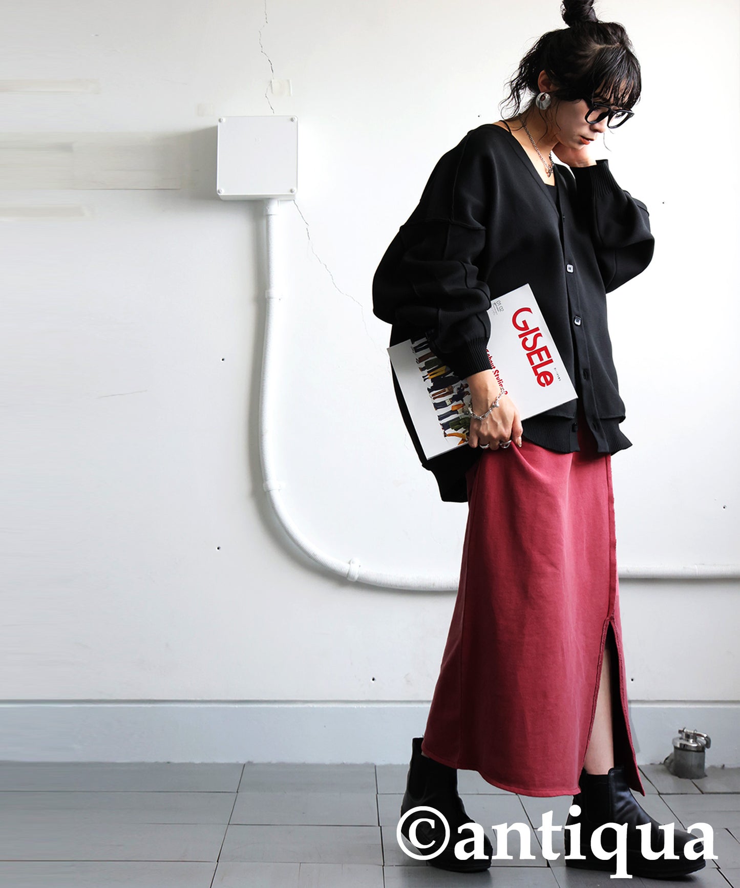 Pigment-Dyed Fleece Skirt Ladies