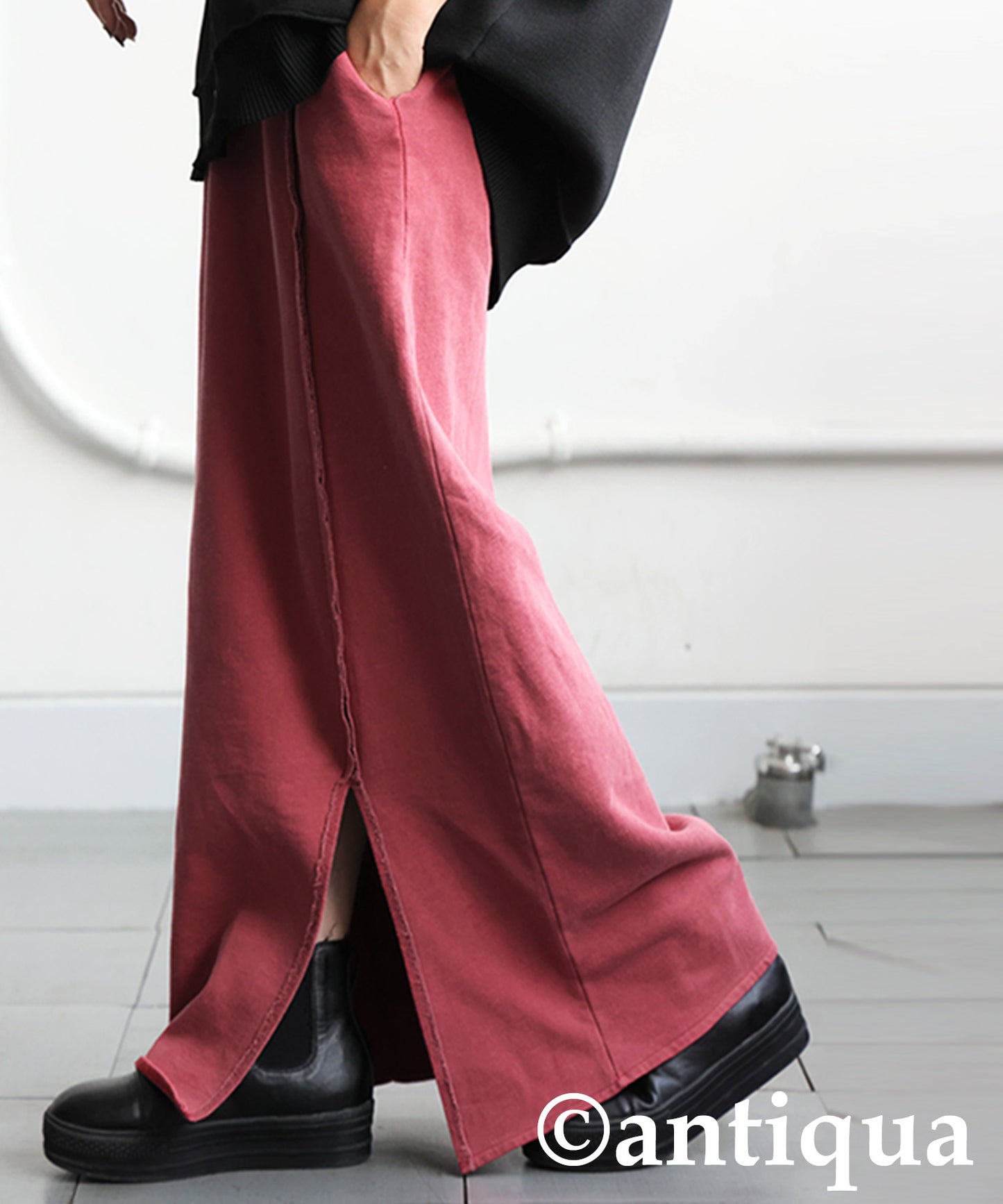 Pigment-Dyed Fleece Skirt Ladies