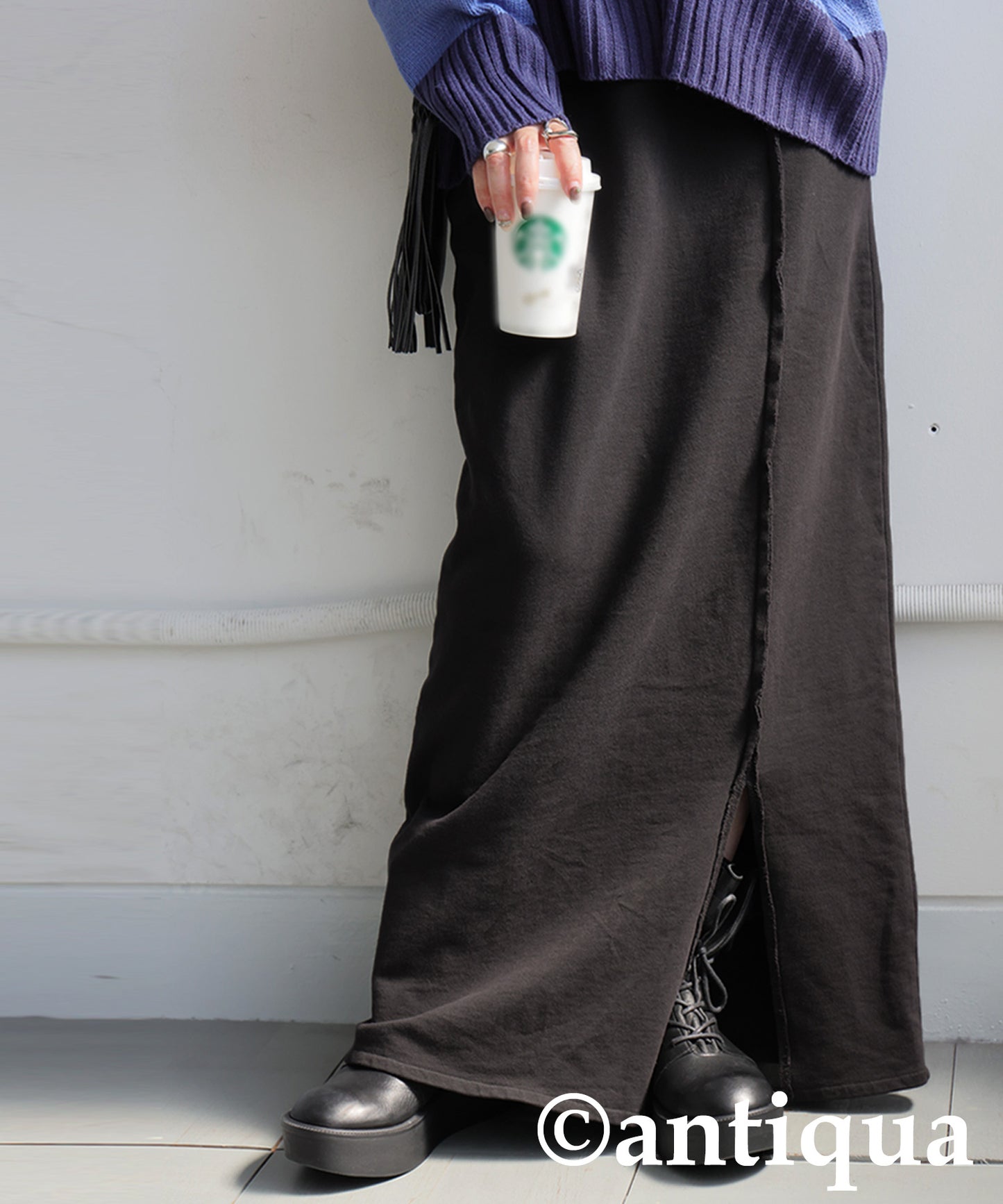 Pigment-Dyed Fleece Skirt Ladies